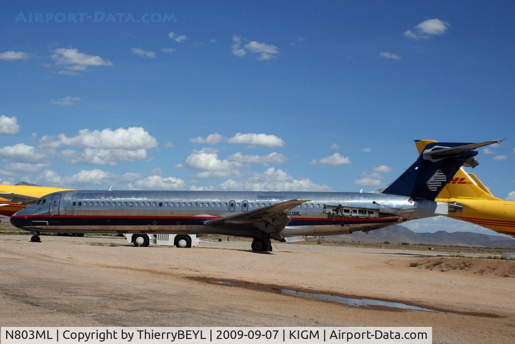 N803ML, 1989 McDonnell Douglas DC-9-87 C/N 49726, Stored at Kingman Airport (AR)