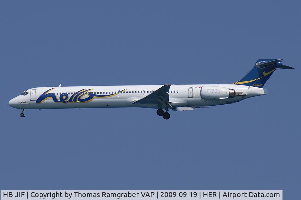 HB-JIF, 1998 McDonnell Douglas MD-90-30 (JAA) C/N 53462, Hello MDD MD90
