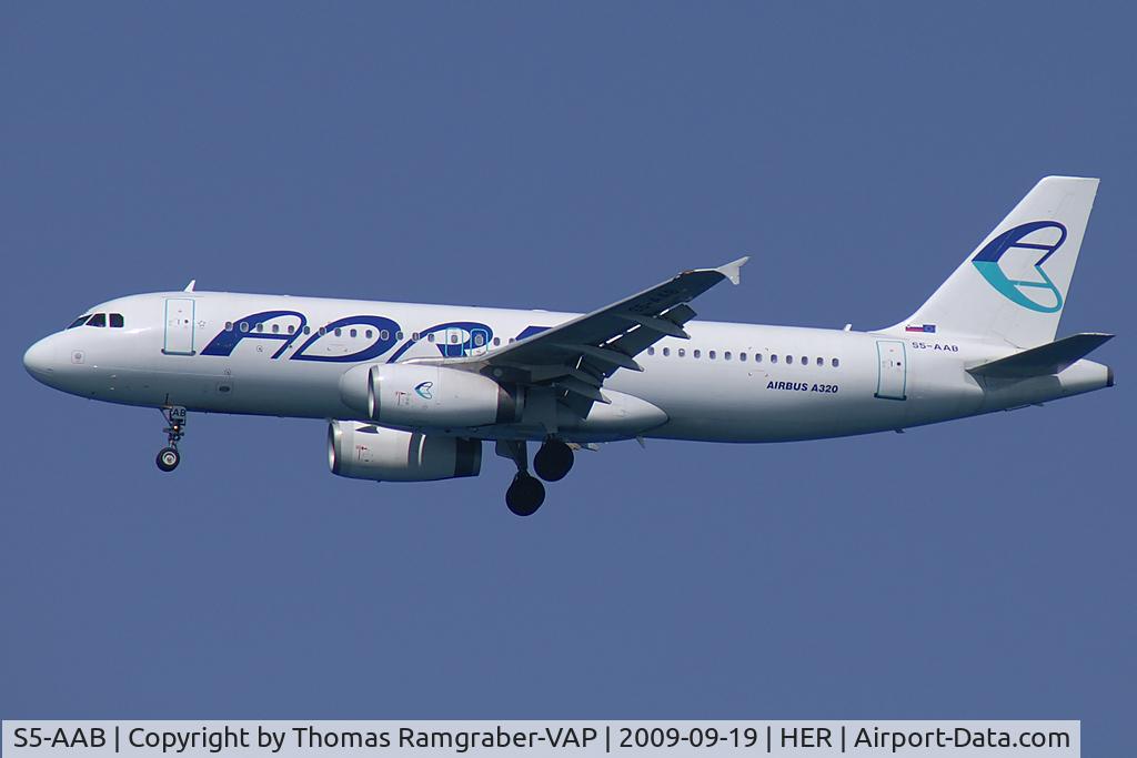 S5-AAB, 1990 Airbus A320-231 C/N 0113, Adria Airways Airbus A320