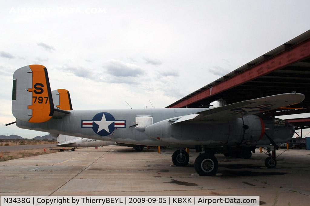 N3438G, 1944 North American TB-25J Mitchell C/N 44-86797, Stationed at Buckeye Municipal Airport (AR)