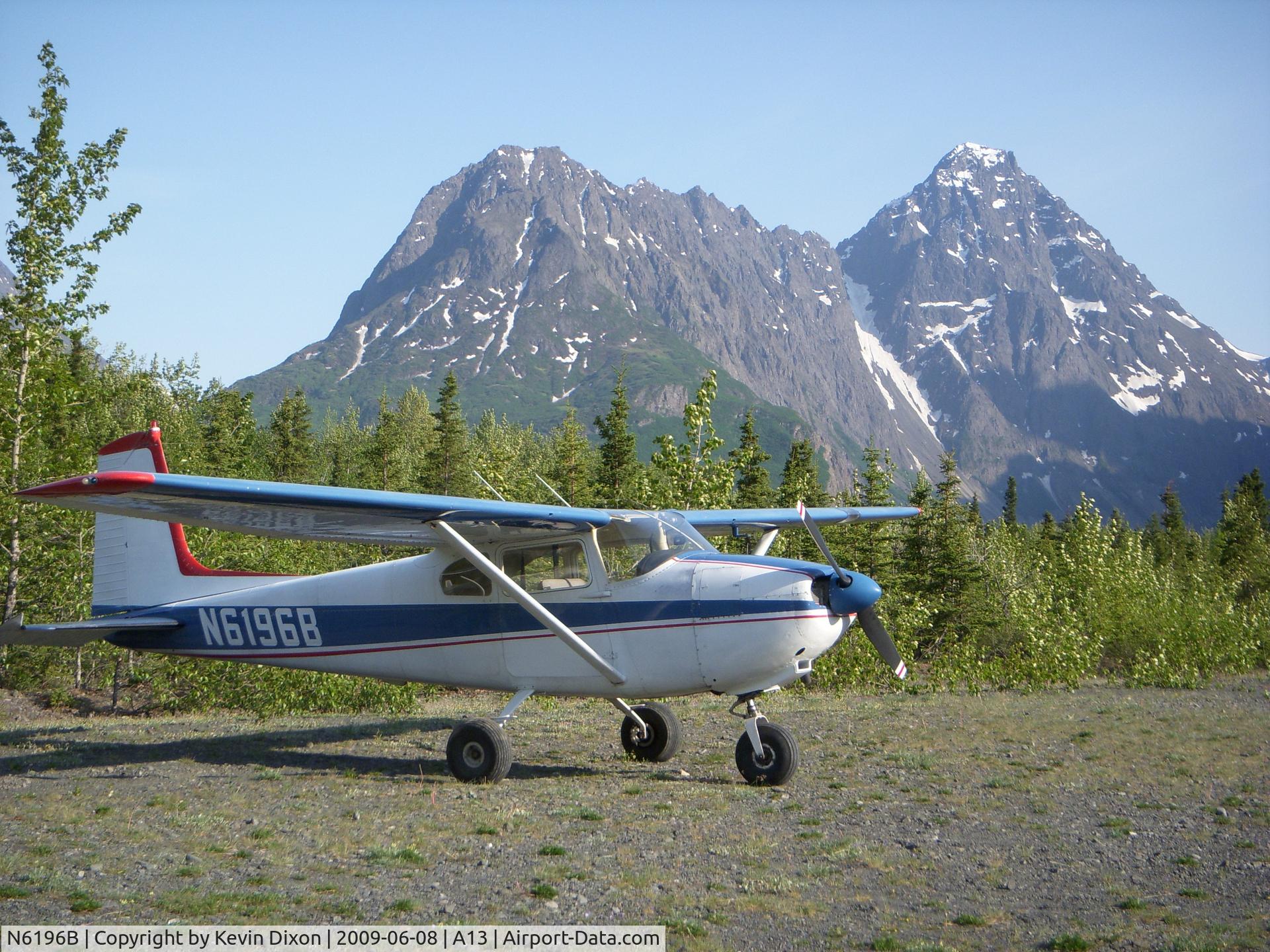 N6196B, 1957 Cessna 182A Skylane C/N 34196, Aircraft is based at ANC.  Camping trip to Eklutna.