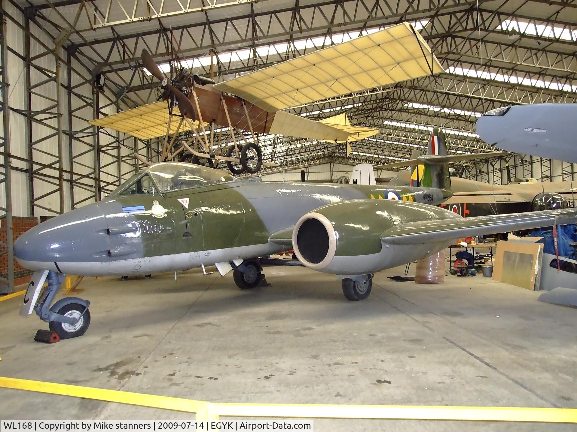 WL168, Gloster Meteor F.8 C/N Not found WL168, Meteor F.8 but wearing the markings of WK864/C from 616sqn