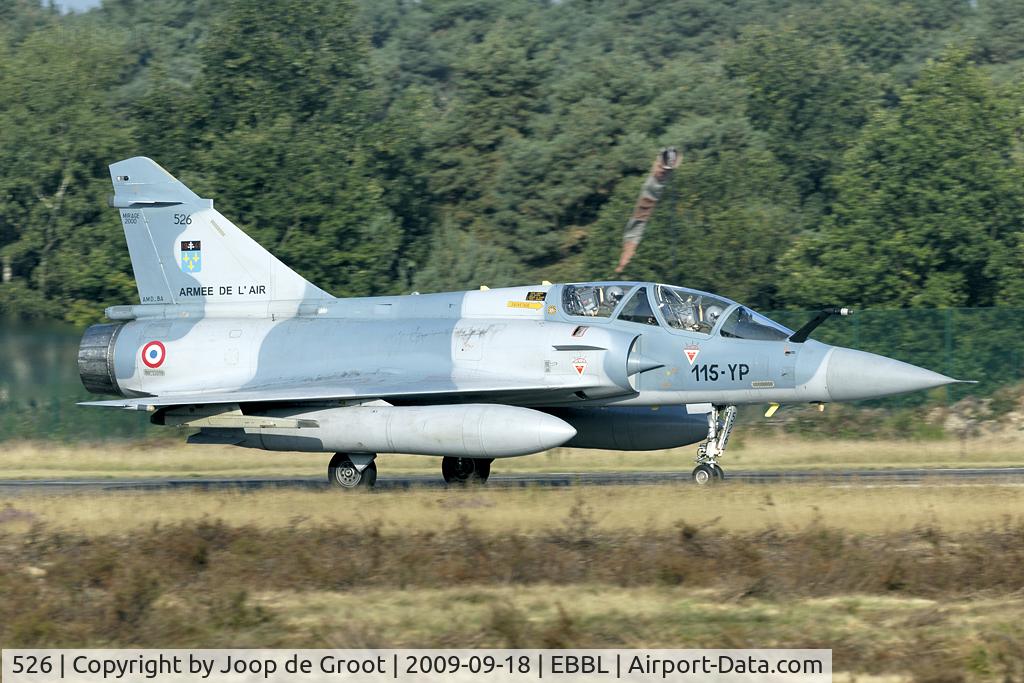 526, Dassault Mirage 2000B C/N 407, take off during one of the operational missions during the NATO Tiger Meet 2009.