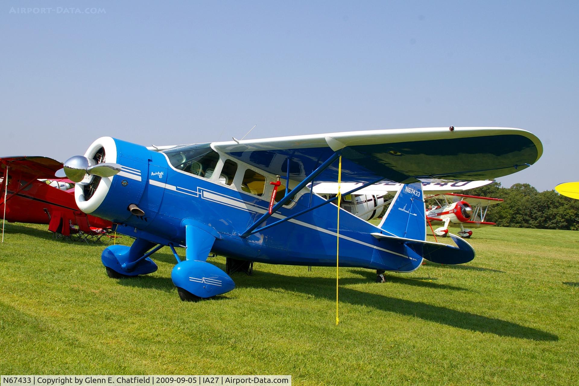 N67433, 1942 Howard Aircraft DGA-15P C/N 563, At the Antique Airplane Association Fly In.  Was this a Navy NH or GH?
