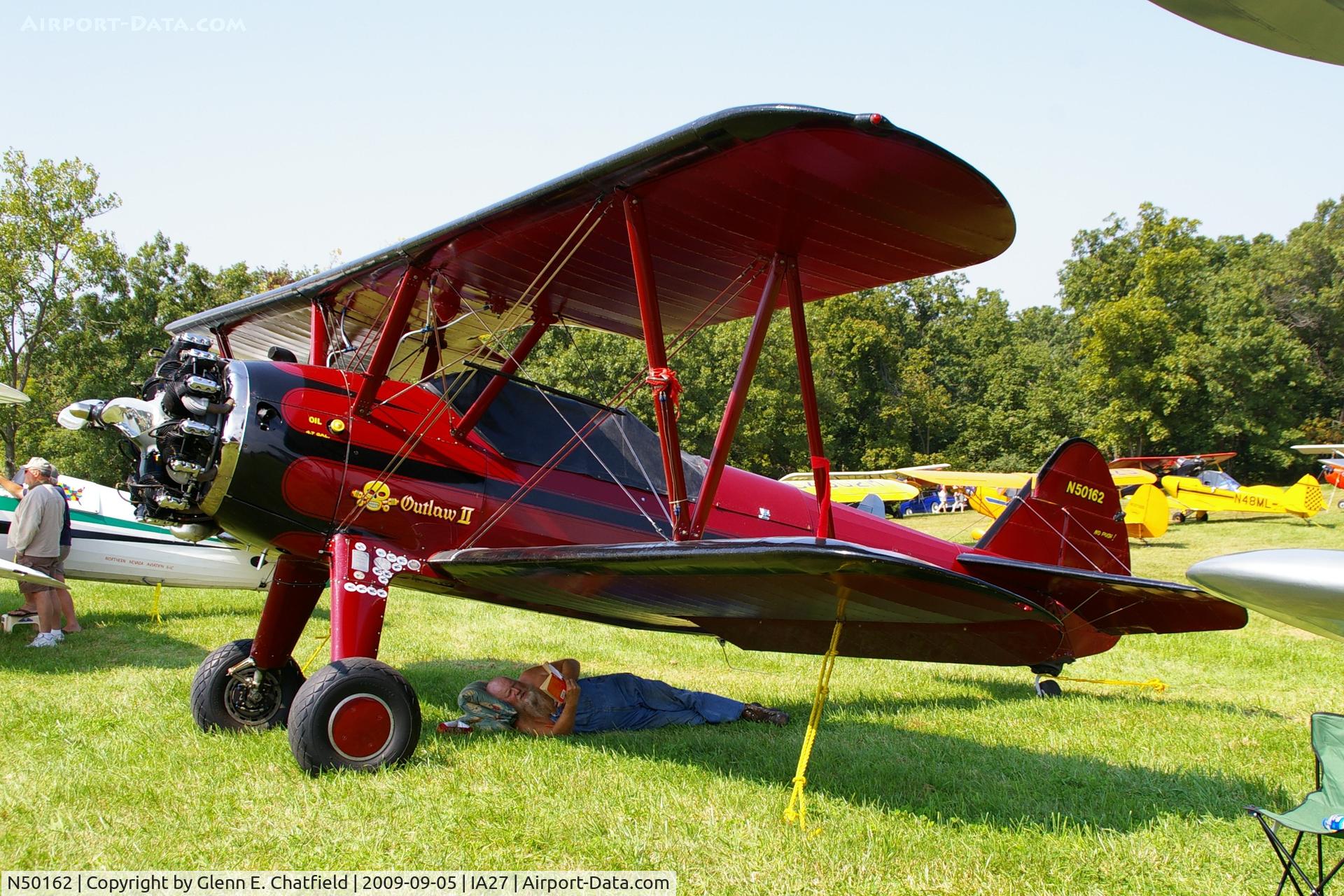 N50162, 1941 Boeing A75N1(PT17) C/N 75-1127, At the Antique Airplane Association Fly In.  N2S-1 3350