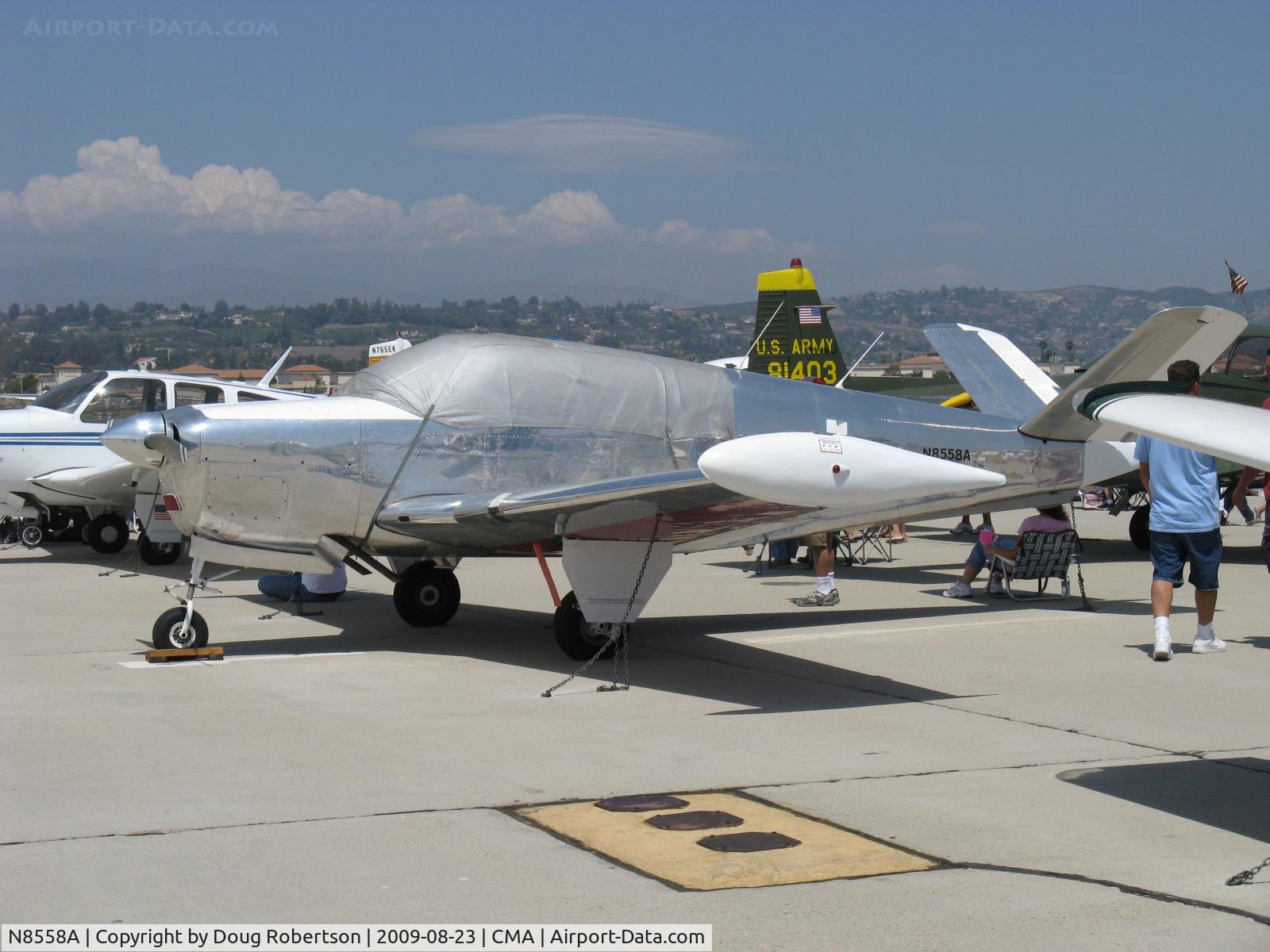 N8558A, 1949 Beech A35 Bonanza C/N D-1980, 1949 Beech A35 BONANZA, Continental E185-11 205 Hp, polished finish