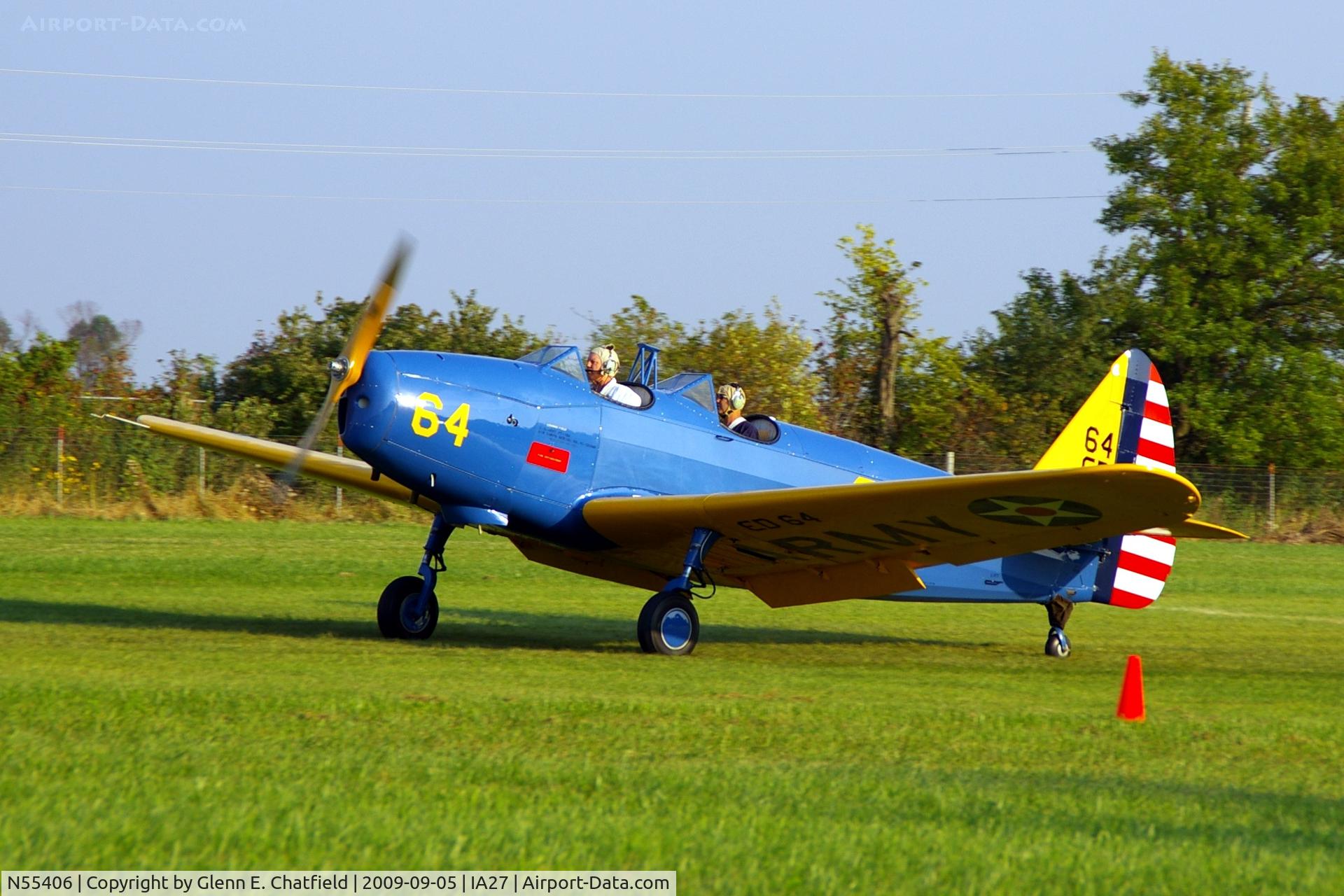 N55406, 1942 Fairchild M-62A-4 C/N T42-1394, At the Antique Airplane Association Fly In.  PT-19A 41-20388