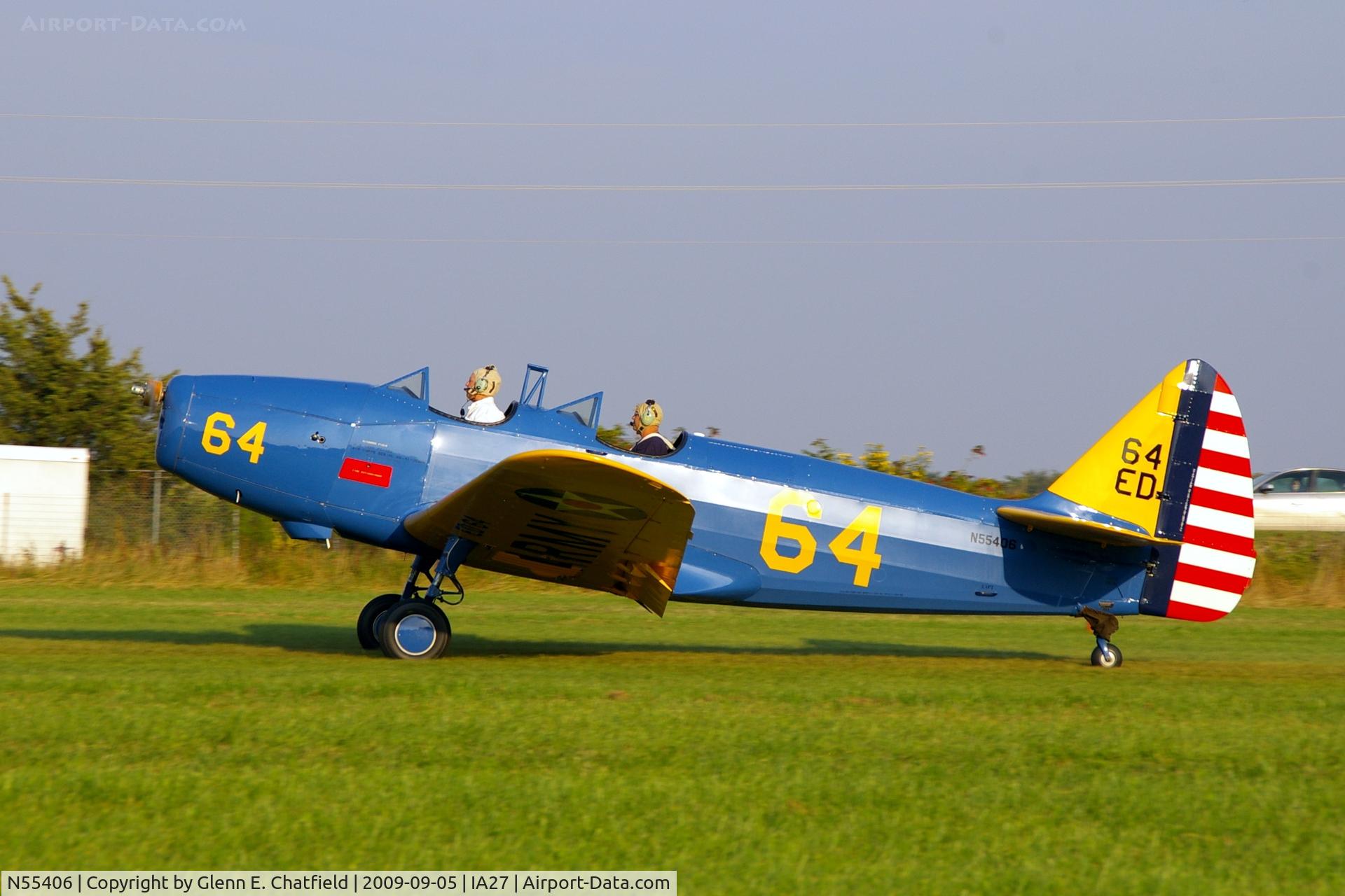 N55406, 1942 Fairchild M-62A-4 C/N T42-1394, At the Antique Airplane Association Fly In.  PT-19A 41-20388