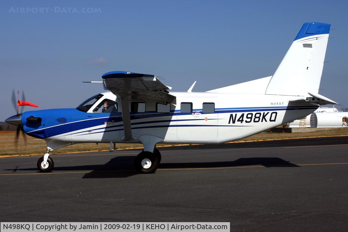 N498KQ, 2008 Quest Kodiak 100 C/N 100-0008, This aircraft is now based in Papua New Guinea.  The pilots were very friendly, and took off expertly in the strong crosswind.