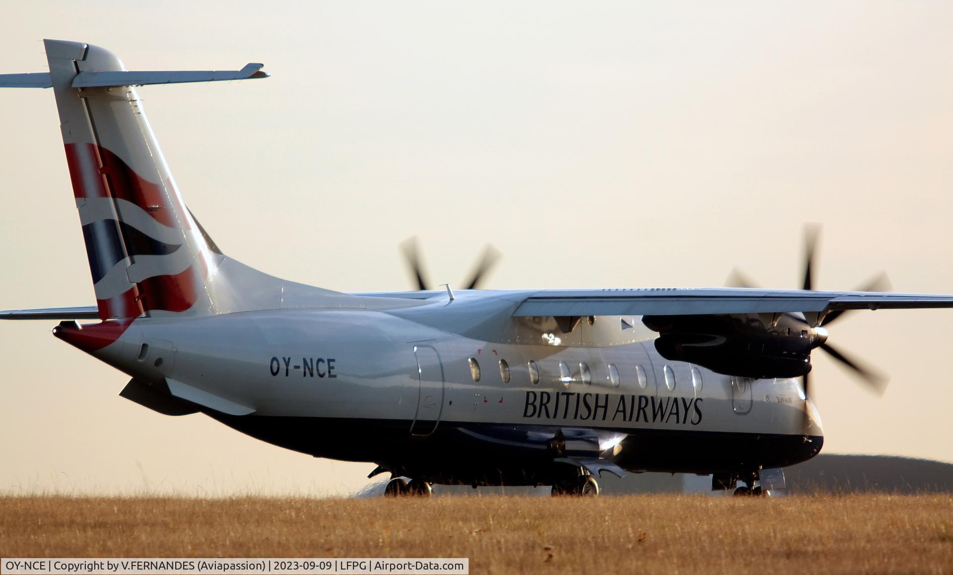 OY-NCE, 1999 Dornier 328-110 C/N 3106, last sunrise