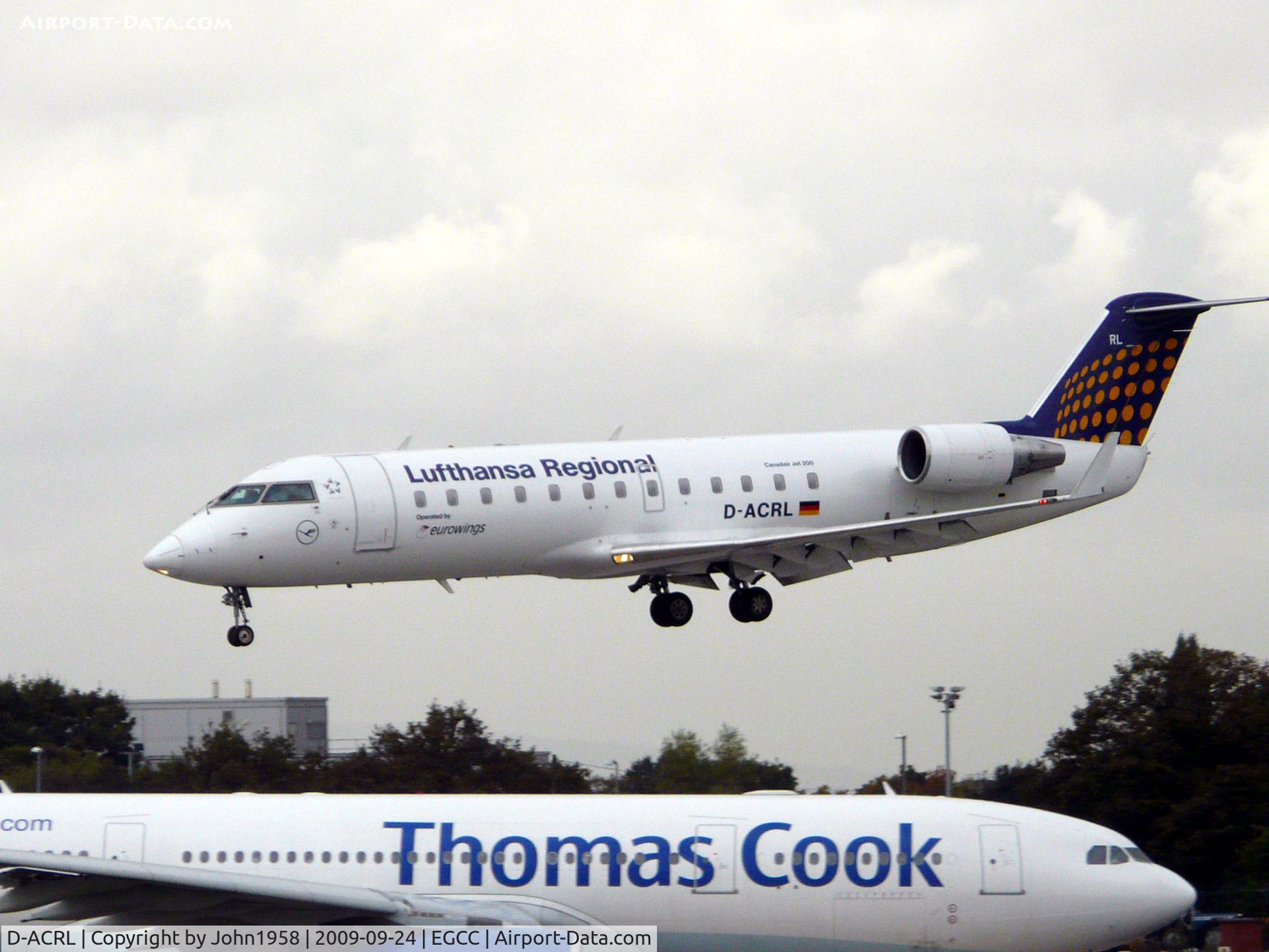 D-ACRL, 2004 Bombardier CRJ-200ER (CL-600-2B19) C/N 7902, About to land