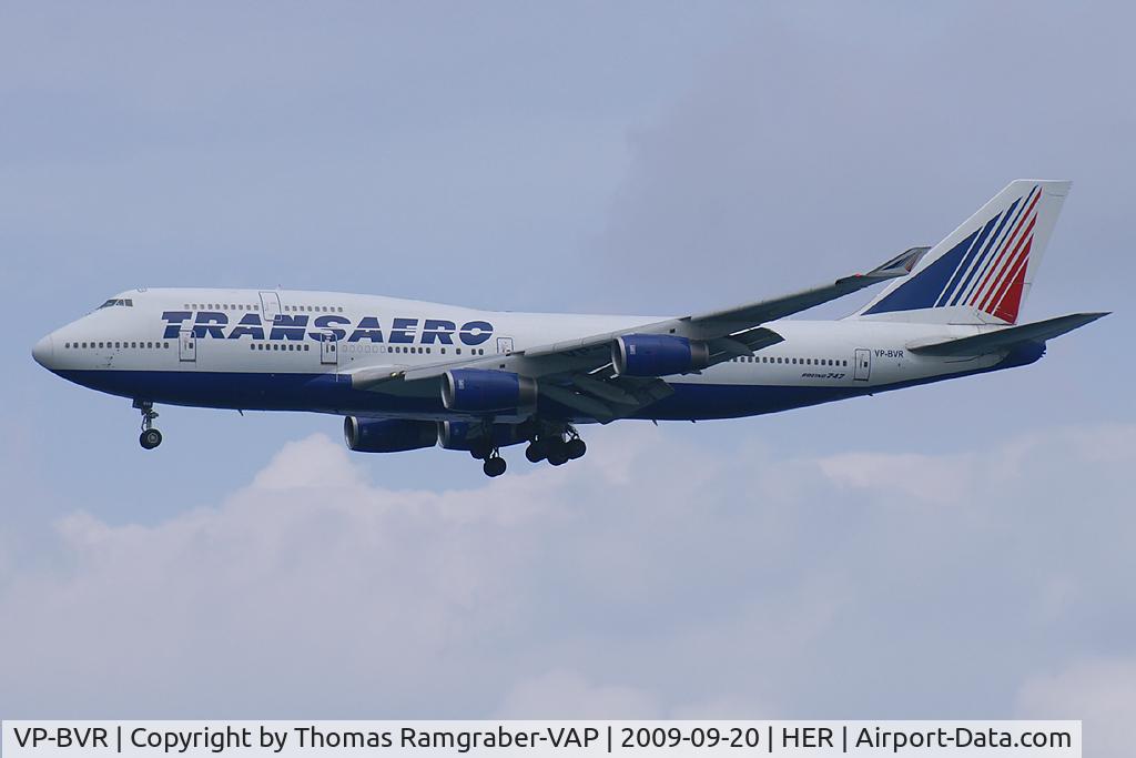 VP-BVR, 1992 Boeing 747-444 C/N 26637, Transaero Airlines Boeing 747-400