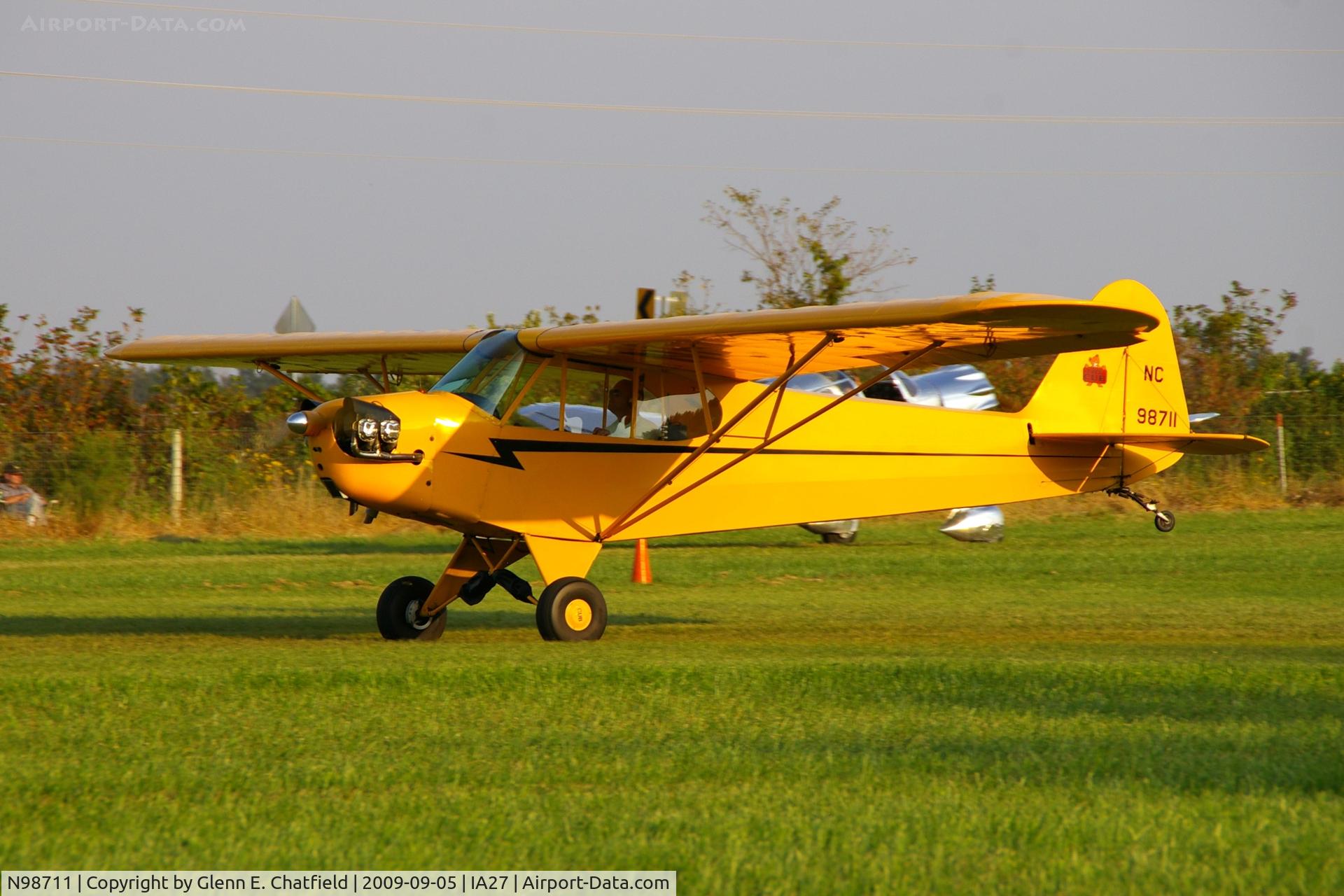 N98711, Piper J3C-65 Cub C/N 18940, At the Antique Airplane Association Fly In.