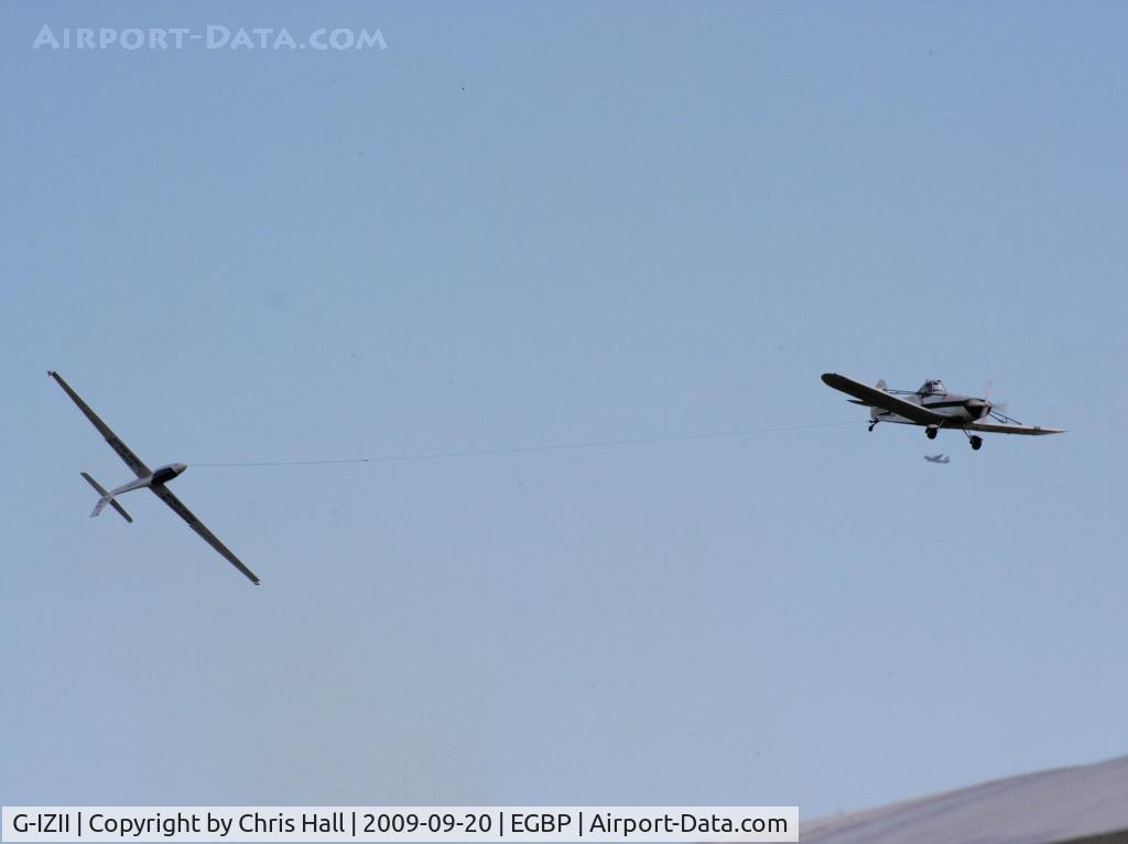 G-IZII, 1993 Marganski Swift S-1 C/N 110, being towed by G-BDPJ, Swift Aerobatic Display Team