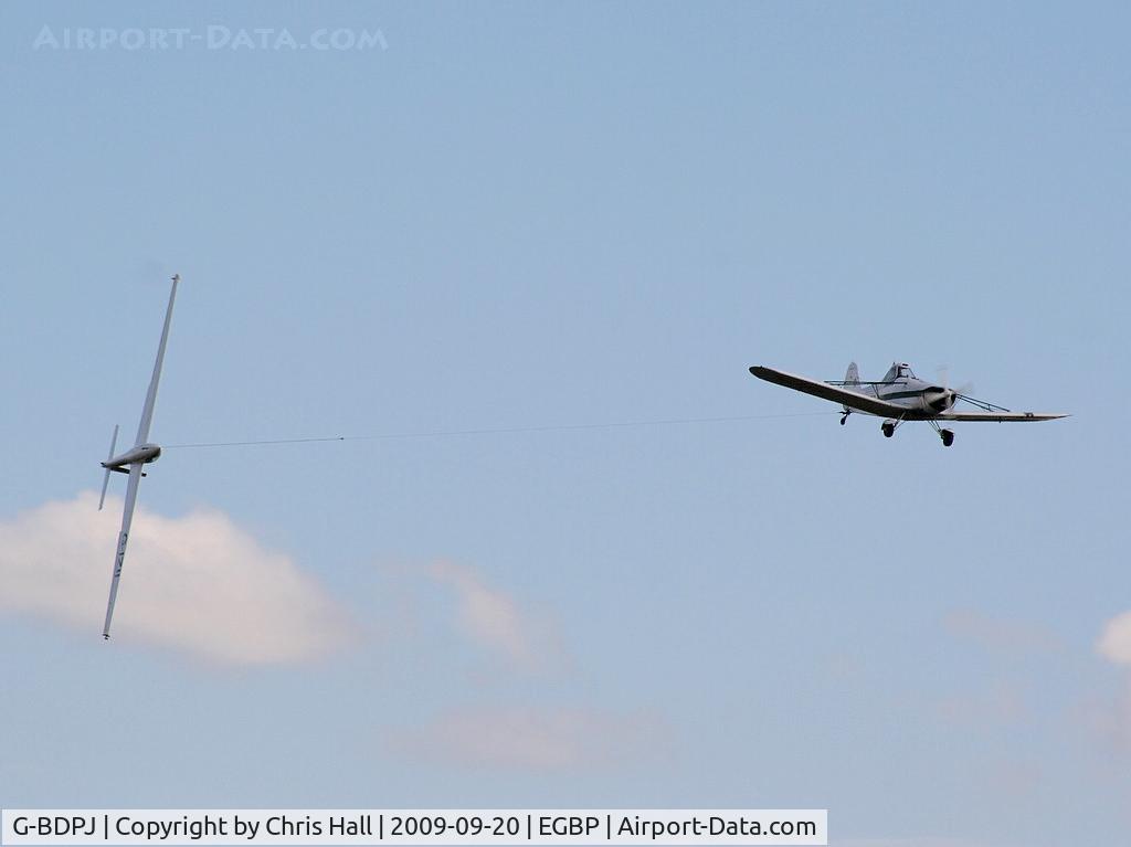 G-BDPJ, 1965 Piper PA-25-235 Pawnee C/N 25-3665, towing G-IZII, Swift Aerobatic Display Team