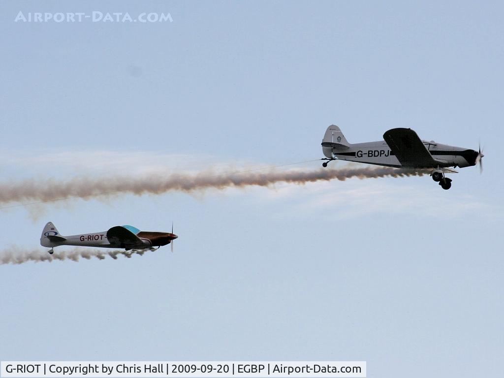 G-RIOT, 2008 Silence Twister C/N PFA 329-14700, with G-BDPJ, Swift Aerobatic Display Team