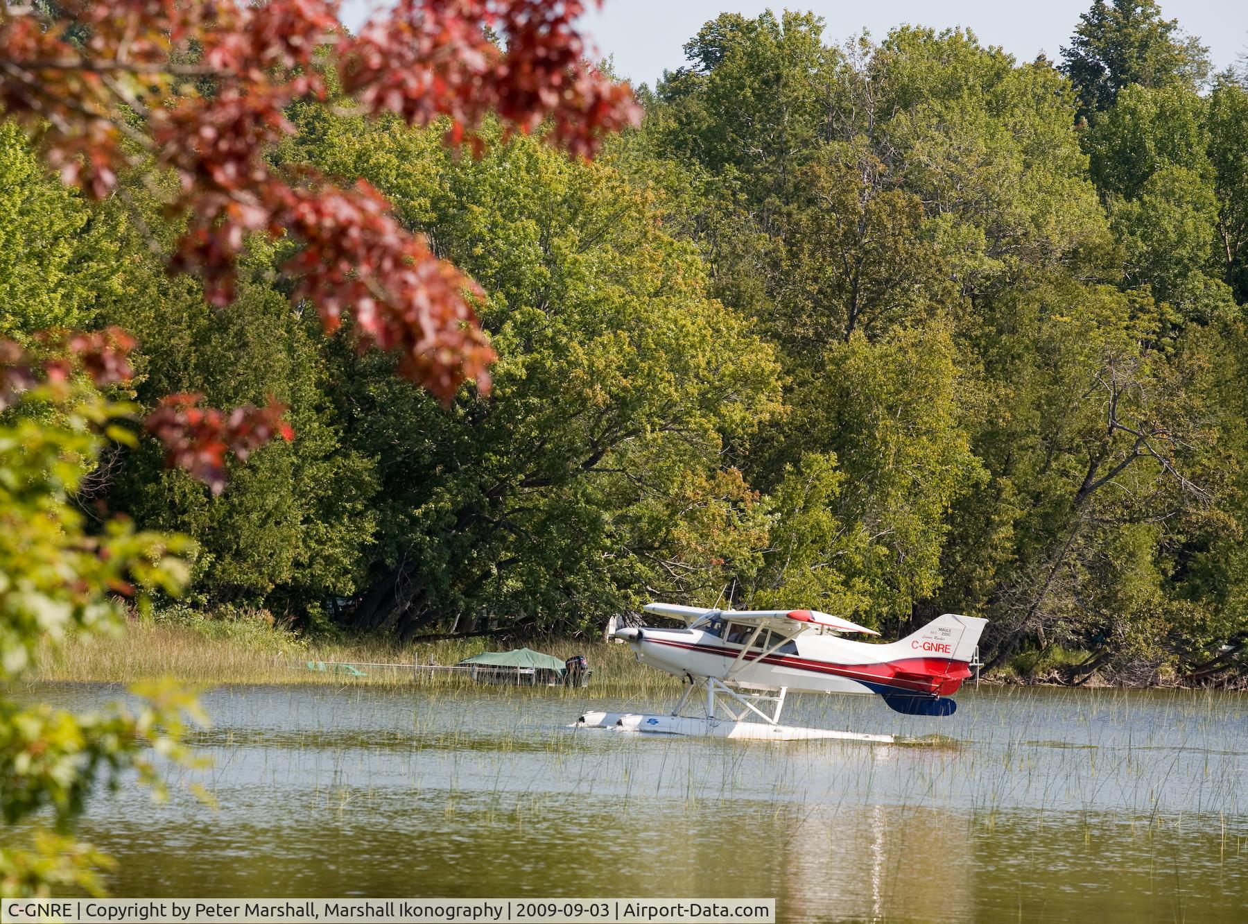 C-GNRE, 1974 Maule M-5-220C Lunar Rocket C/N 5002C, Taxiing for takeoff  Barnes Lake, Quebec
