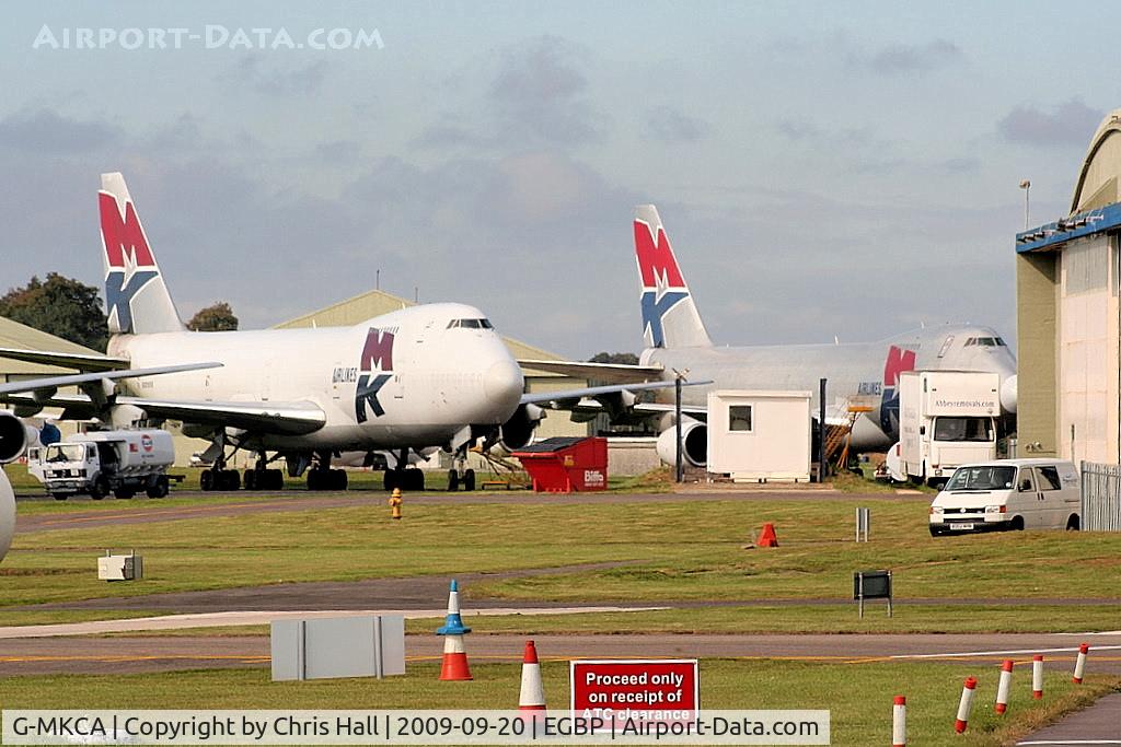 G-MKCA, 1980 Boeing 747-2B5B/SF C/N 22482, alongside G-MKGA