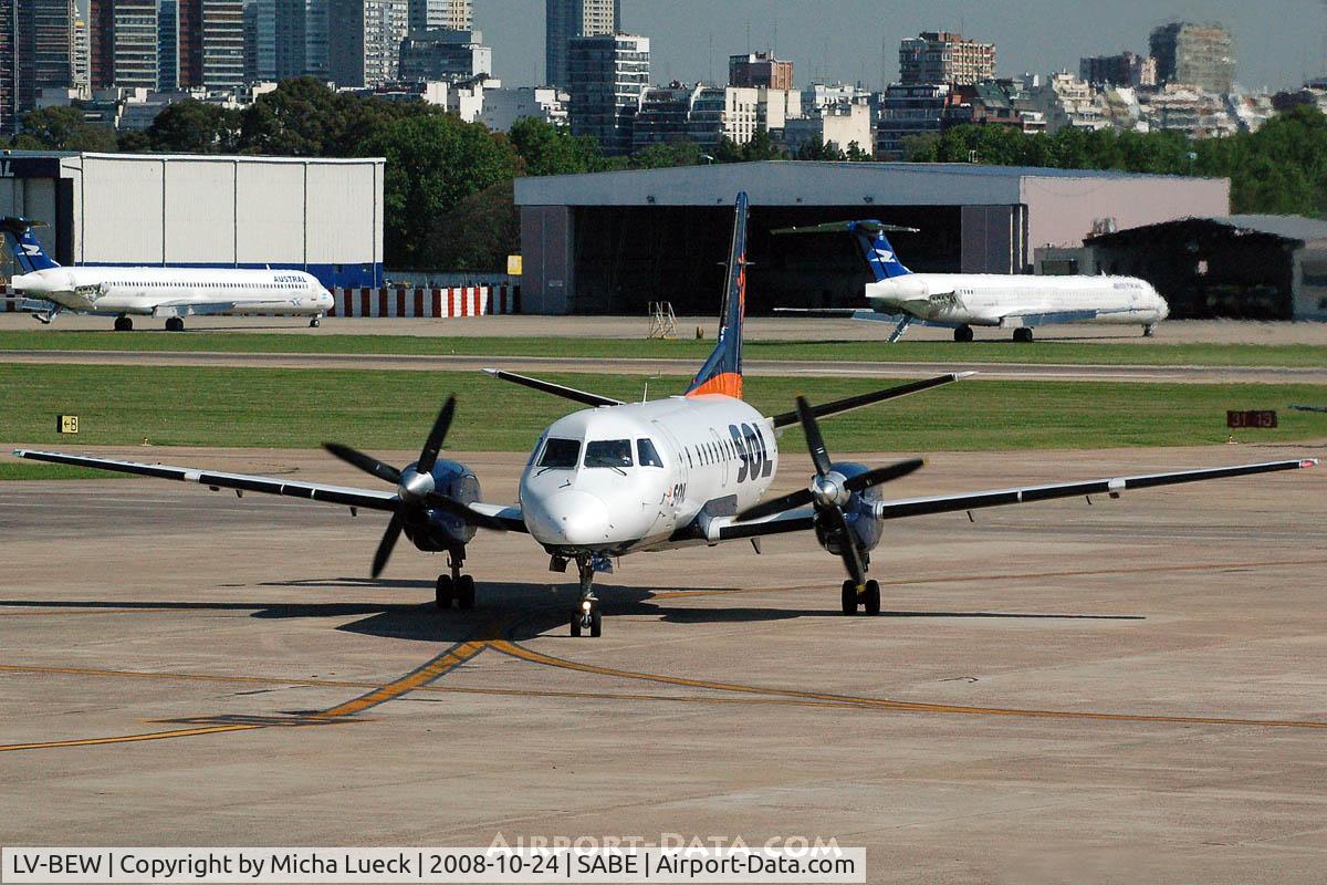LV-BEW, 1989 Saab SF340A C/N 340A-150, At Aeroparque (AEP)
