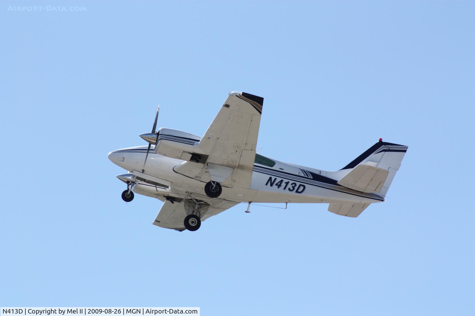 N413D, 1974 Beech 95-B55 (T42A) Baron C/N TC-1726, Departing RWY 10