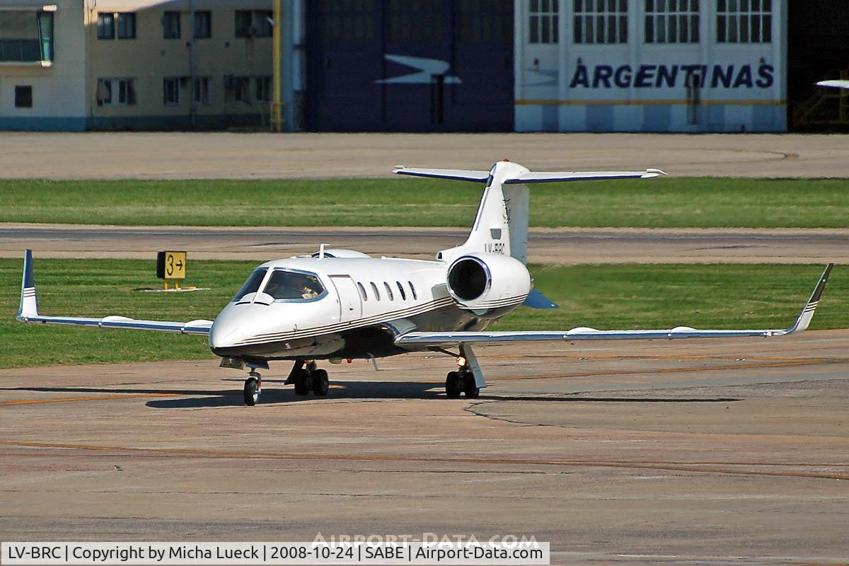 LV-BRC, 1992 Learjet 31A C/N 058, At Aeroparque (AEP)