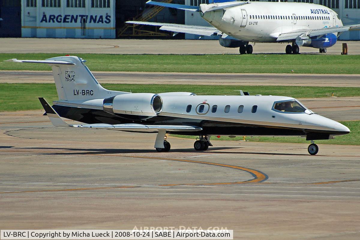 LV-BRC, 1992 Learjet 31A C/N 058, At Aeroparque (AEP)