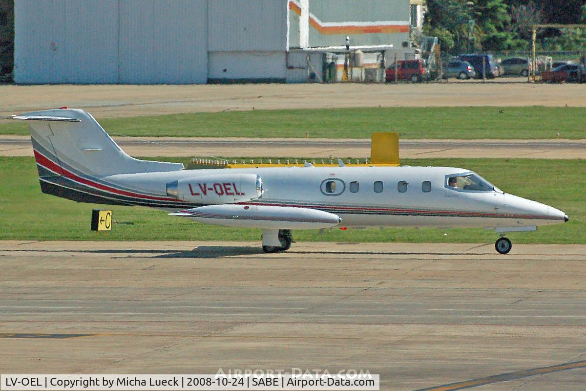 LV-OEL, 1980 Learjet 25D C/N 25D-307, At Aeroparque (AEP)