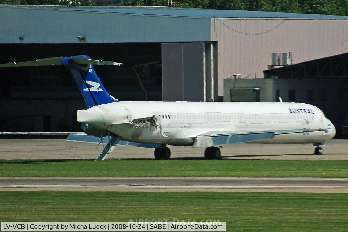 LV-VCB, 1993 McDonnell Douglas MD-88 C/N 53351, At Aeroparque (AEP)