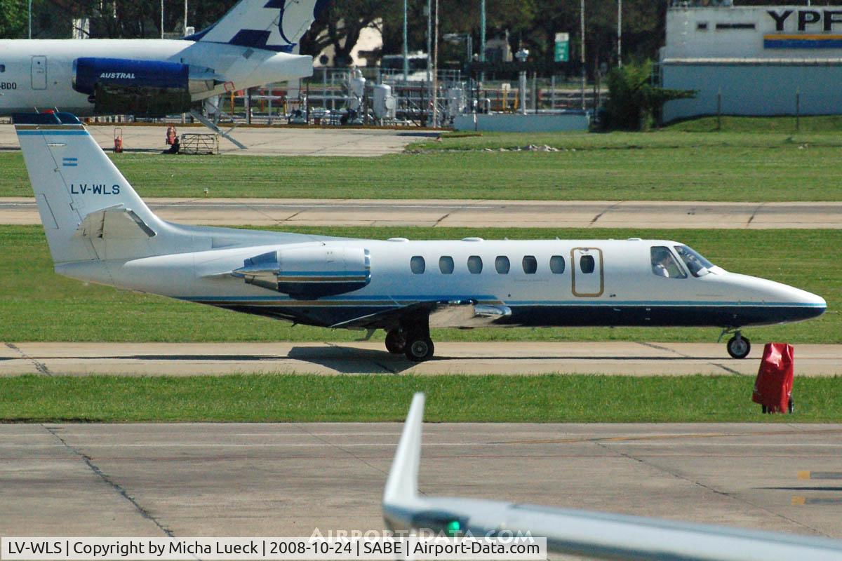 LV-WLS, 1995 Cessna 560 Citation Ultra C/N 560-0289, At Aeroparque (AEP)
