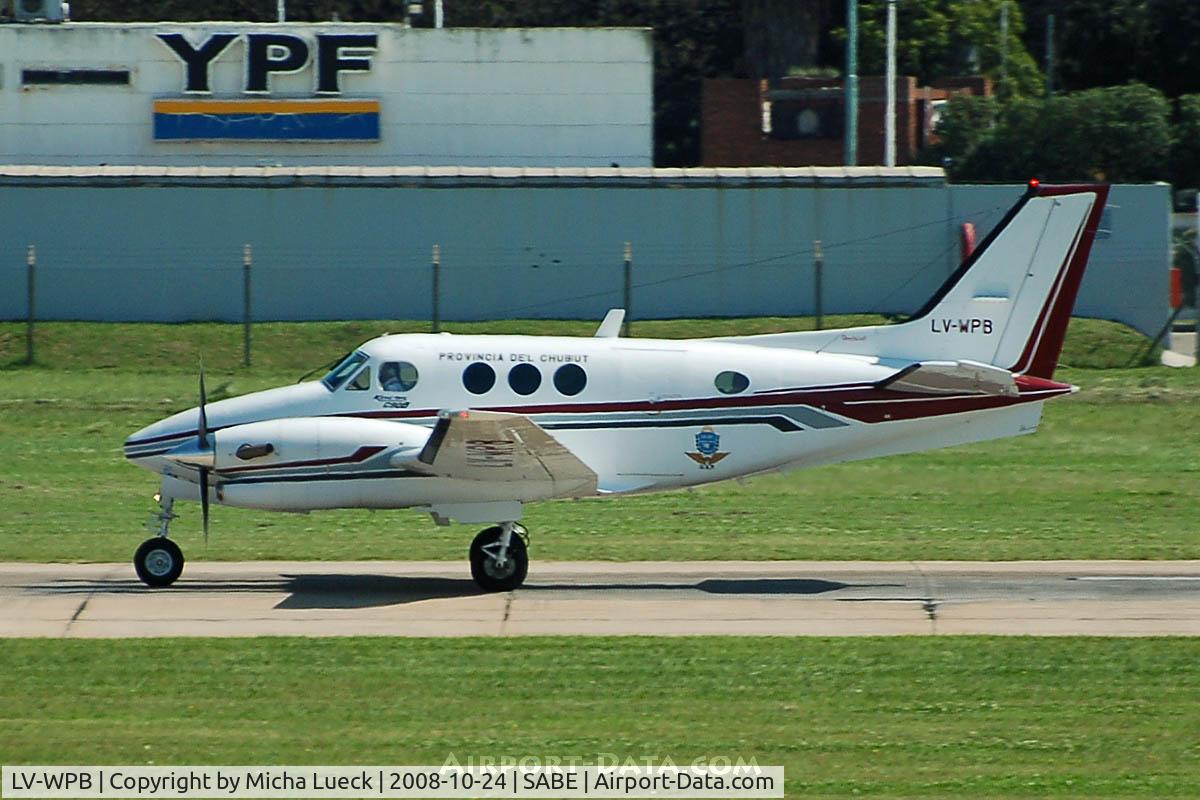 LV-WPB, 1995 Beech C90B King Air C/N LJ-1416, At Aeroparque (AEP)