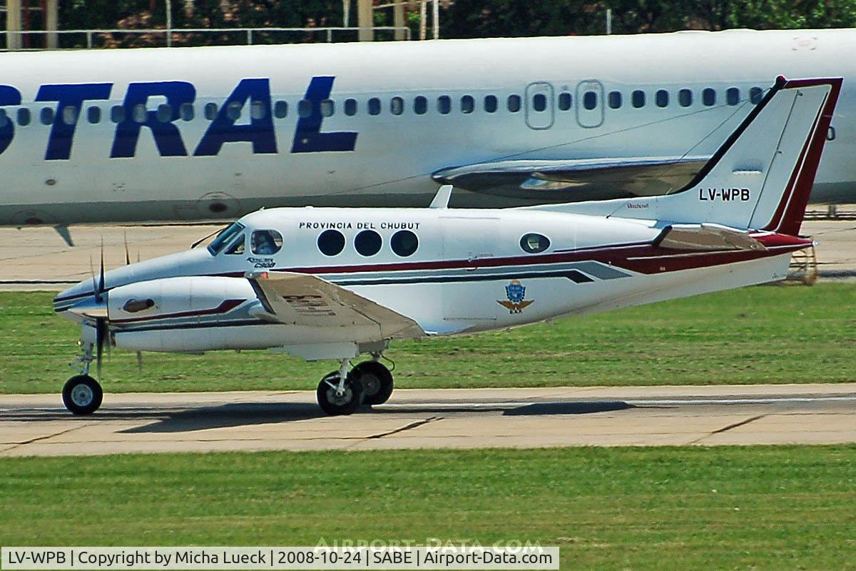 LV-WPB, 1995 Beech C90B King Air C/N LJ-1416, At Aeroparque (AEP)