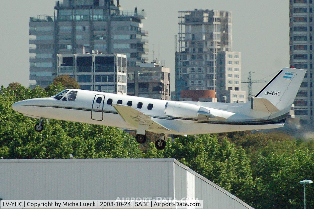 LV-YHC, 1992 Cessna 550 Citation II C/N 550-0717, At Aeroparque (AEP)