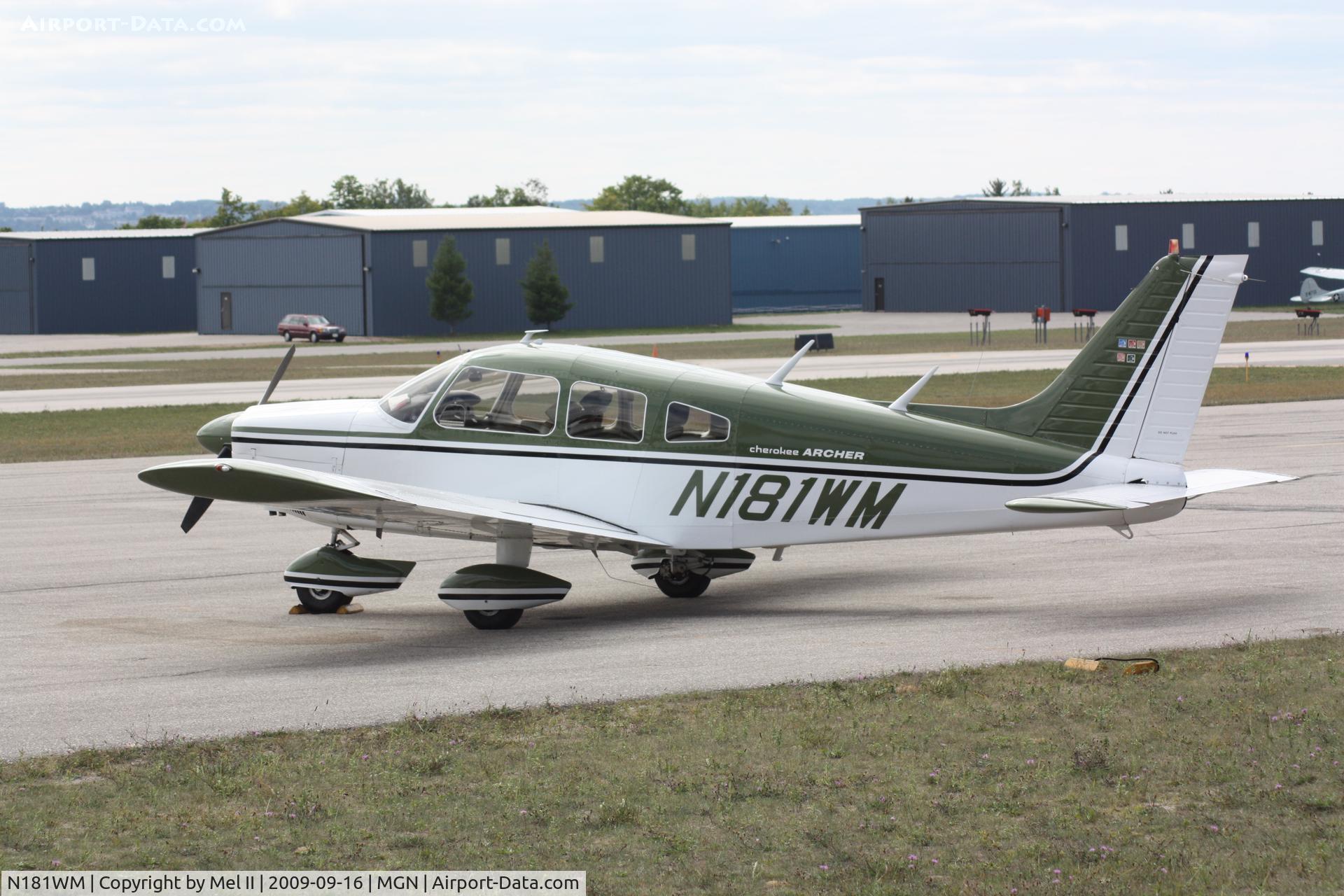 N181WM, 1973 Piper PA-28-180 C/N 28-7405060, Parked
