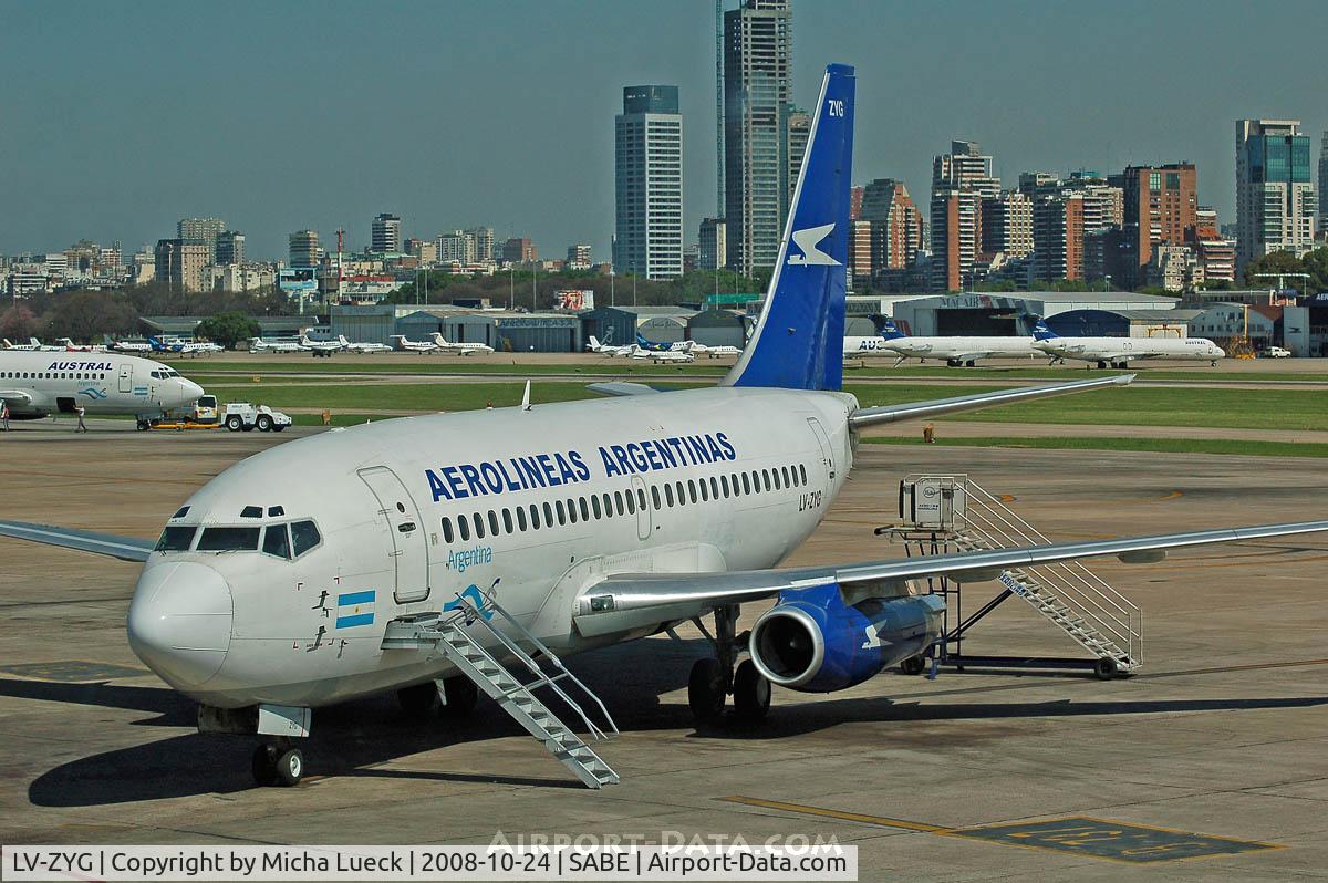 LV-ZYG, 1980 Boeing 737-236 C/N 21795, At Aeroparque (AEP)