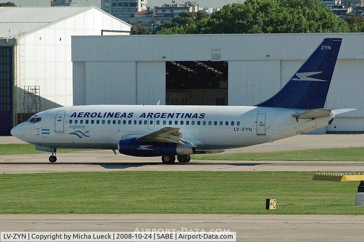 LV-ZYN, 1980 Boeing 737-236 C/N 21794, At Aeroparque (AEP)