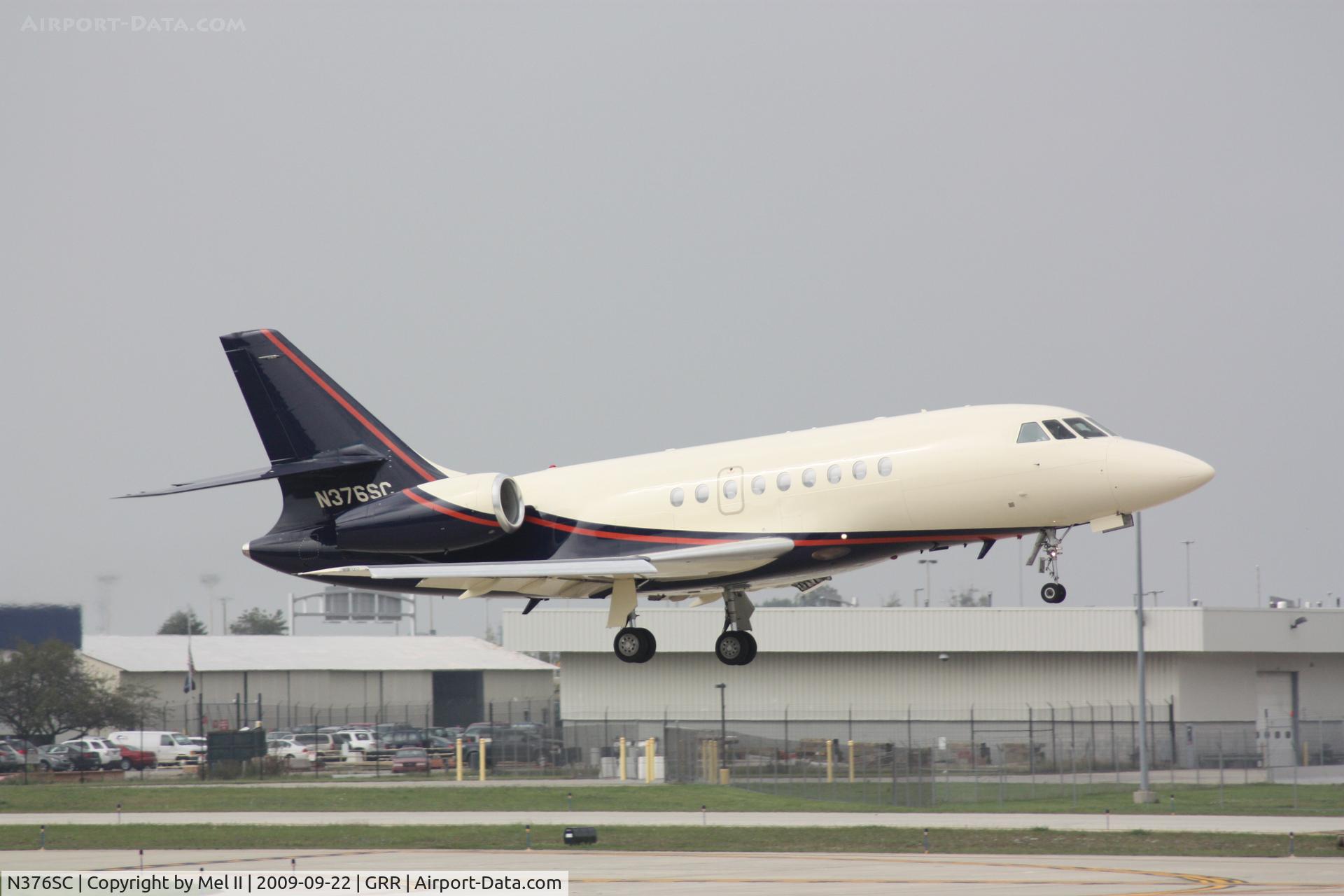 N376SC, 2005 Dassault Falcon 2000EX C/N 57, Departing RWY 8R