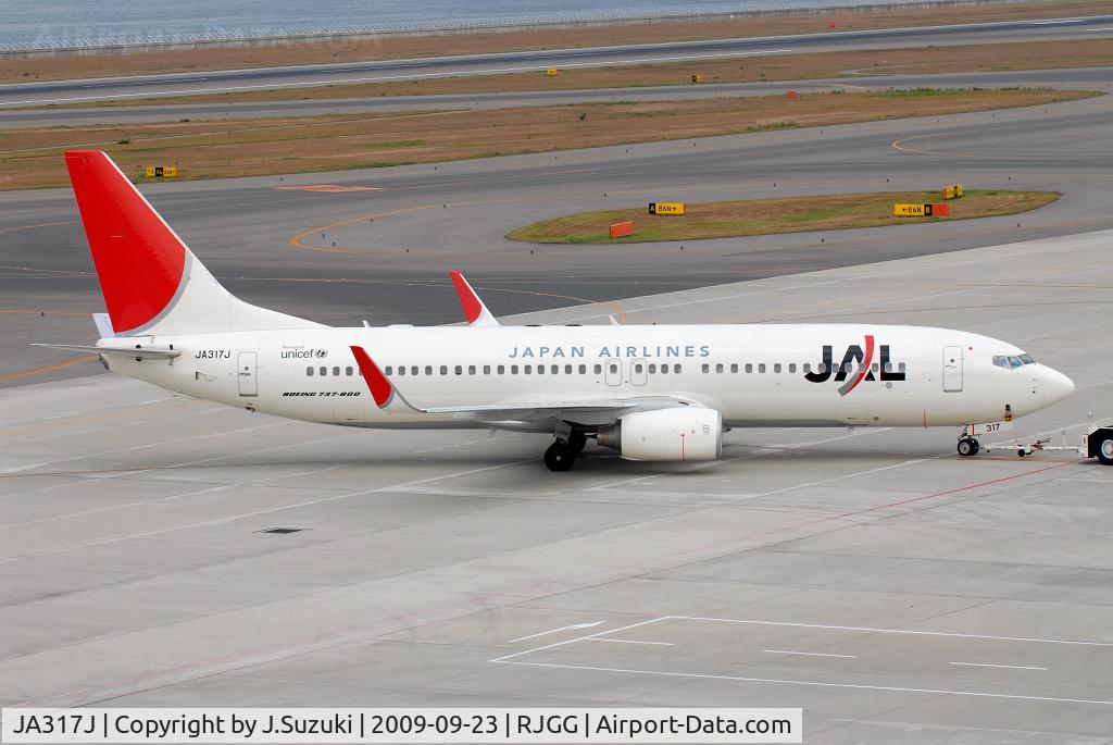 JA317J, 2009 Boeing 737-846 C/N 35346, Japan Airlines B737-800winglets