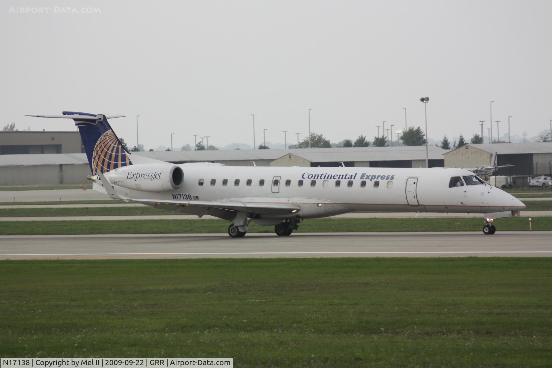 N17138, 2003 Embraer ERJ-145XR (EMB-145XR) C/N 145727, BTA2105 - KIAH-KGRR - Landing RWY 8R