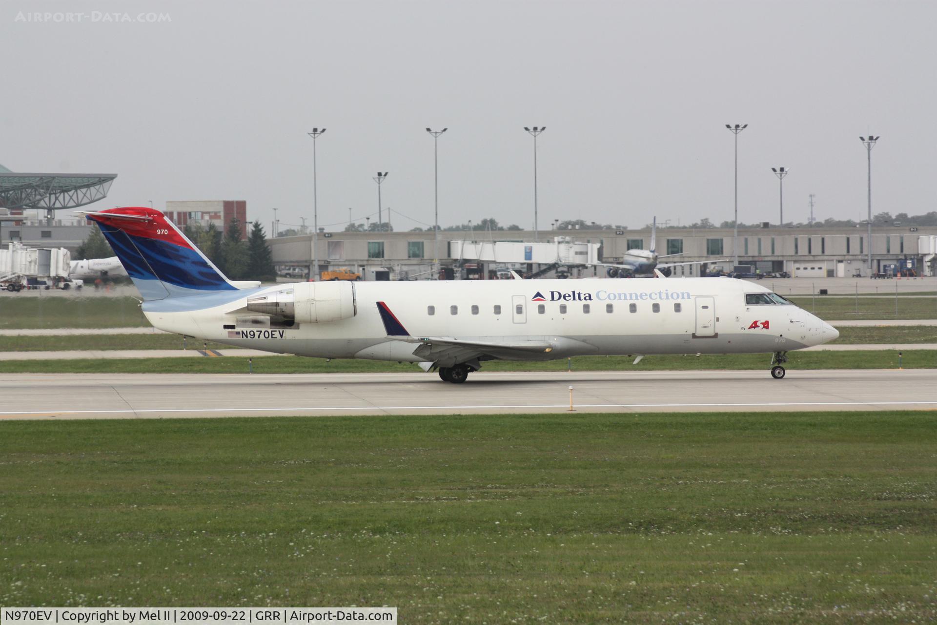 N970EV, 2001 Bombardier CRJ-200ER (CL-600-2B19) C/N 7527, ASQ5054 - KATL-KGRR - Landing RWY 8R