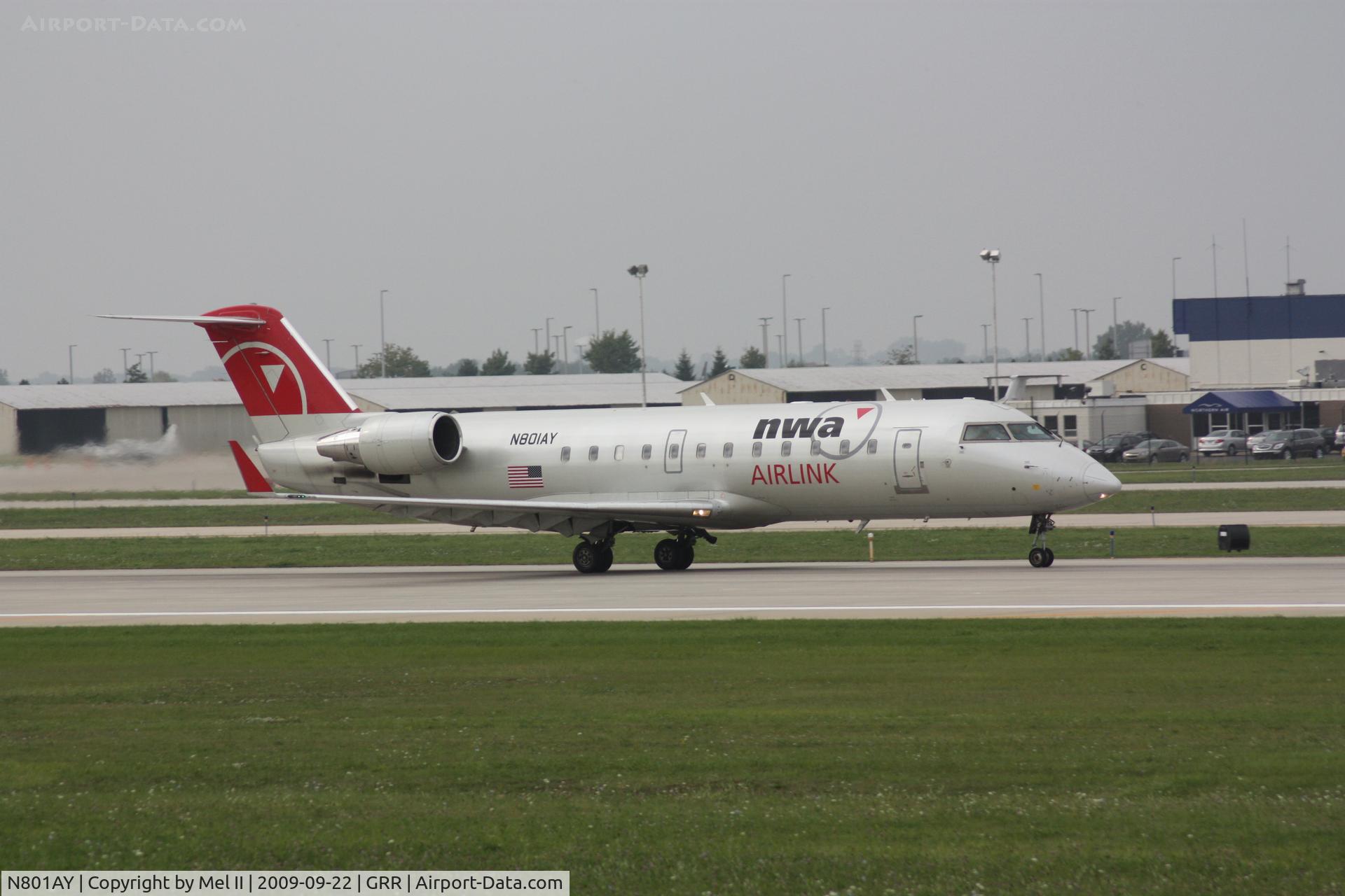 N801AY, 2004 Bombardier CRJ-200ER (CL-600-2B19) C/N 8001, FLG3968 - KGRR-KDCA - Departing RWY 8R