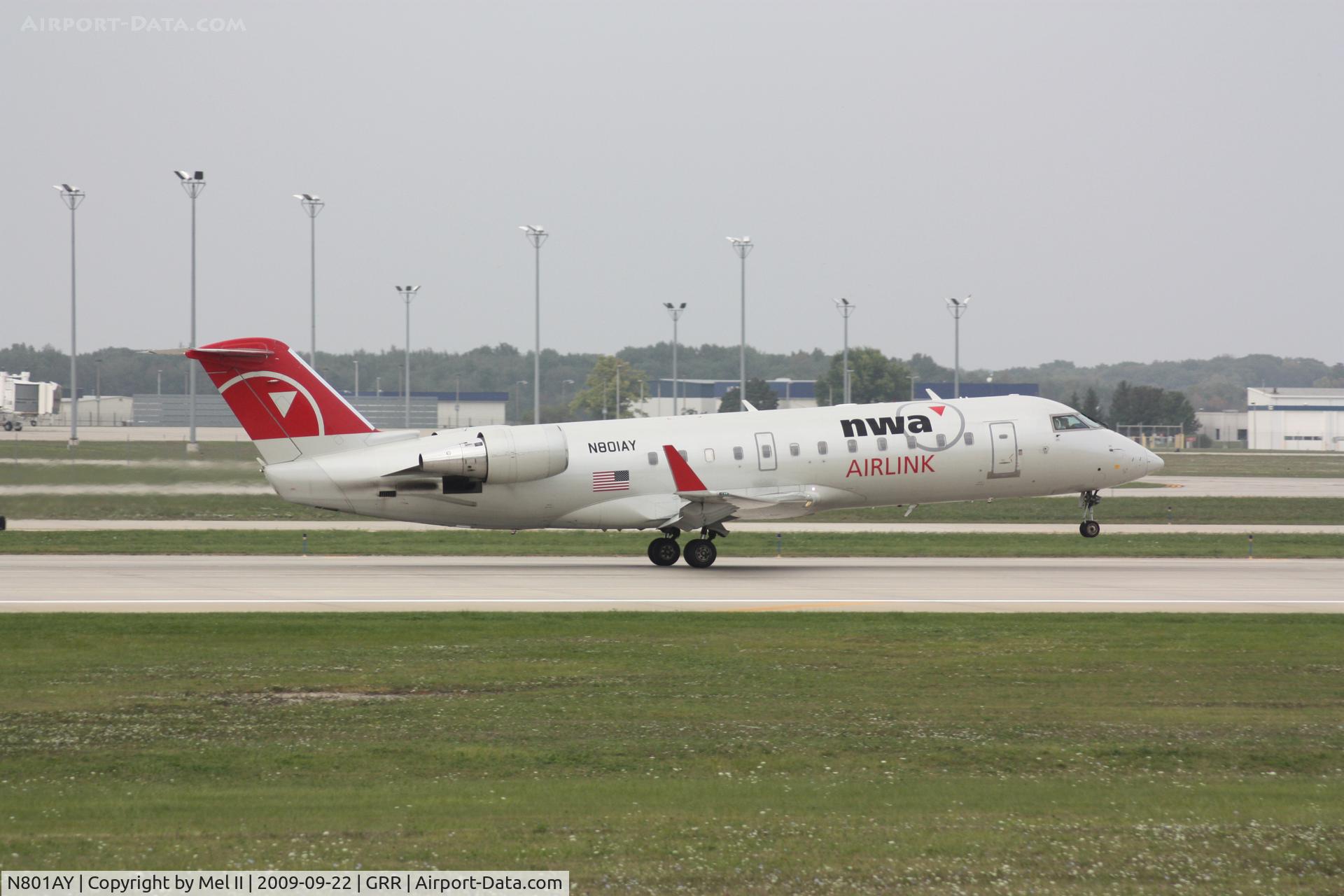 N801AY, 2004 Bombardier CRJ-200ER (CL-600-2B19) C/N 8001, FLG3968 - KGRR-KDCA - Departing RWY 8R