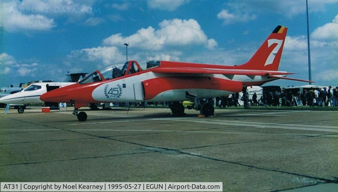 AT31, Dassault-Dornier Alpha Jet 1B C/N B31/1142, Dornire Aplha Jet - Royal Belgian A.F.