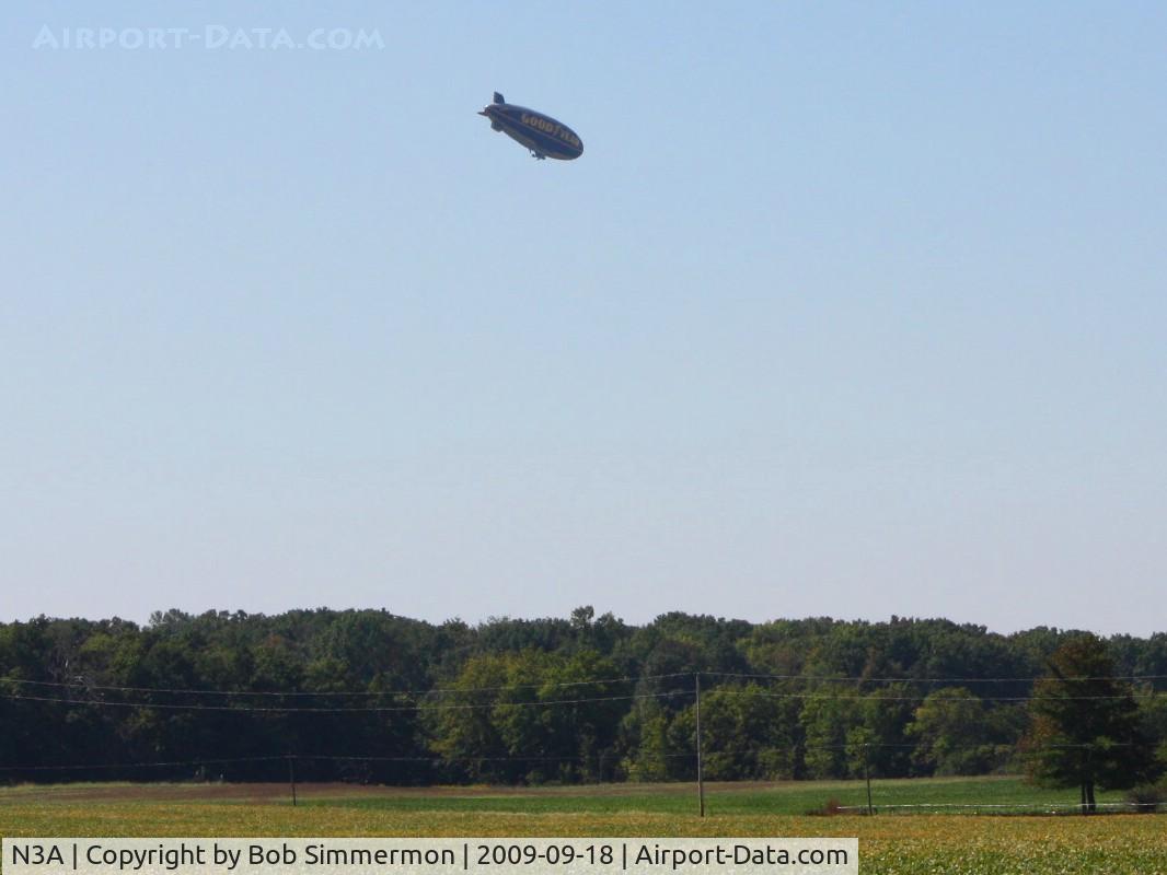 N3A, 1976 Goodyear GZ-20A C/N 4118, Heading west near La Rue, Ohio