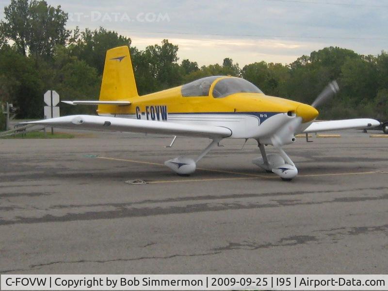 C-FOVW, 2007 Vans RV-7A C/N 71922, On the ramp at Kenton,  Ohio