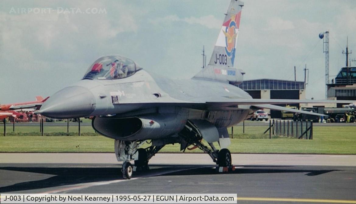 J-003, Fokker F-16AM Fighting Falcon C/N 6D-159, Royal Dutch A.f.