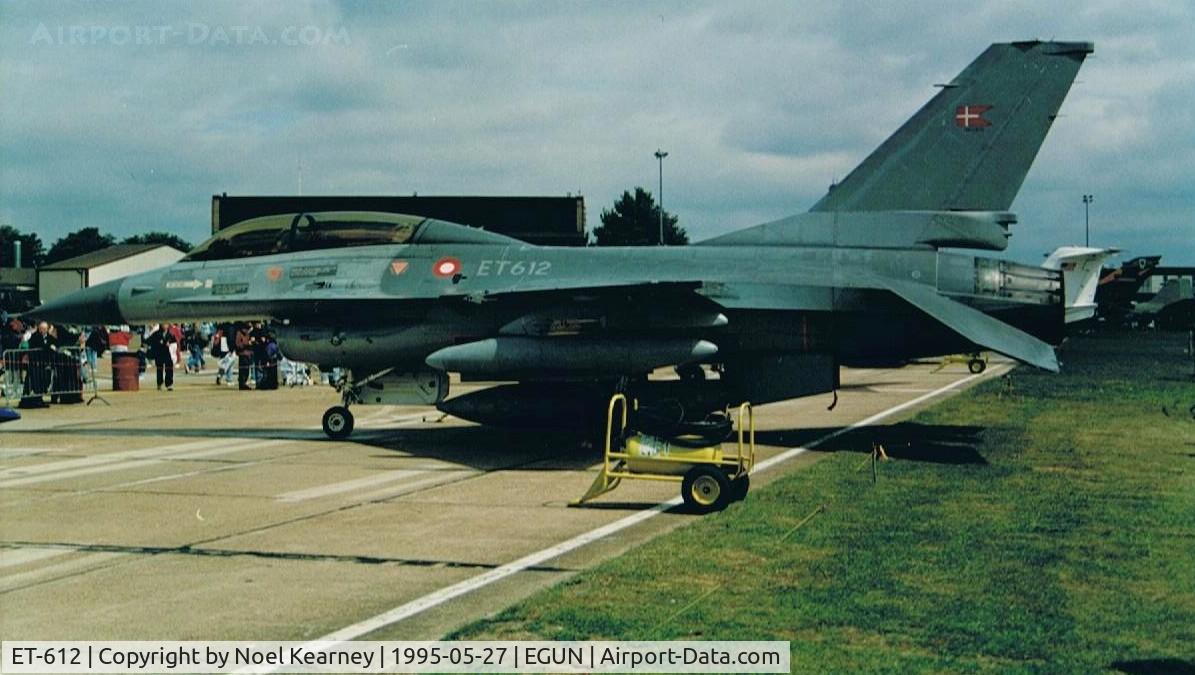 ET-612, SABCA F-16B Fighting Falcon C/N 6G-9, Royal Danish A.F.