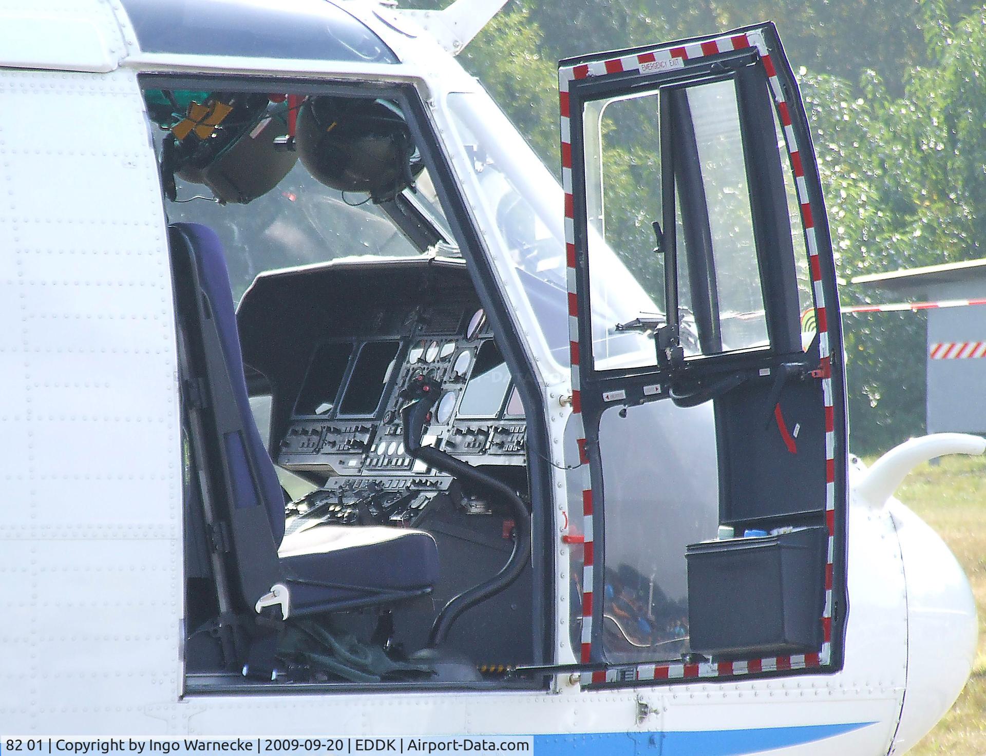 82 01, Eurocopter AS-532U2 Cougar C/N 2449, Eurocopter AS.532 Cougar of the German Air Force (Luftwaffe) VIP-Flight (Flugbereitschaft) at the DLR 2009 air and space day on the side of Cologne airport  #c