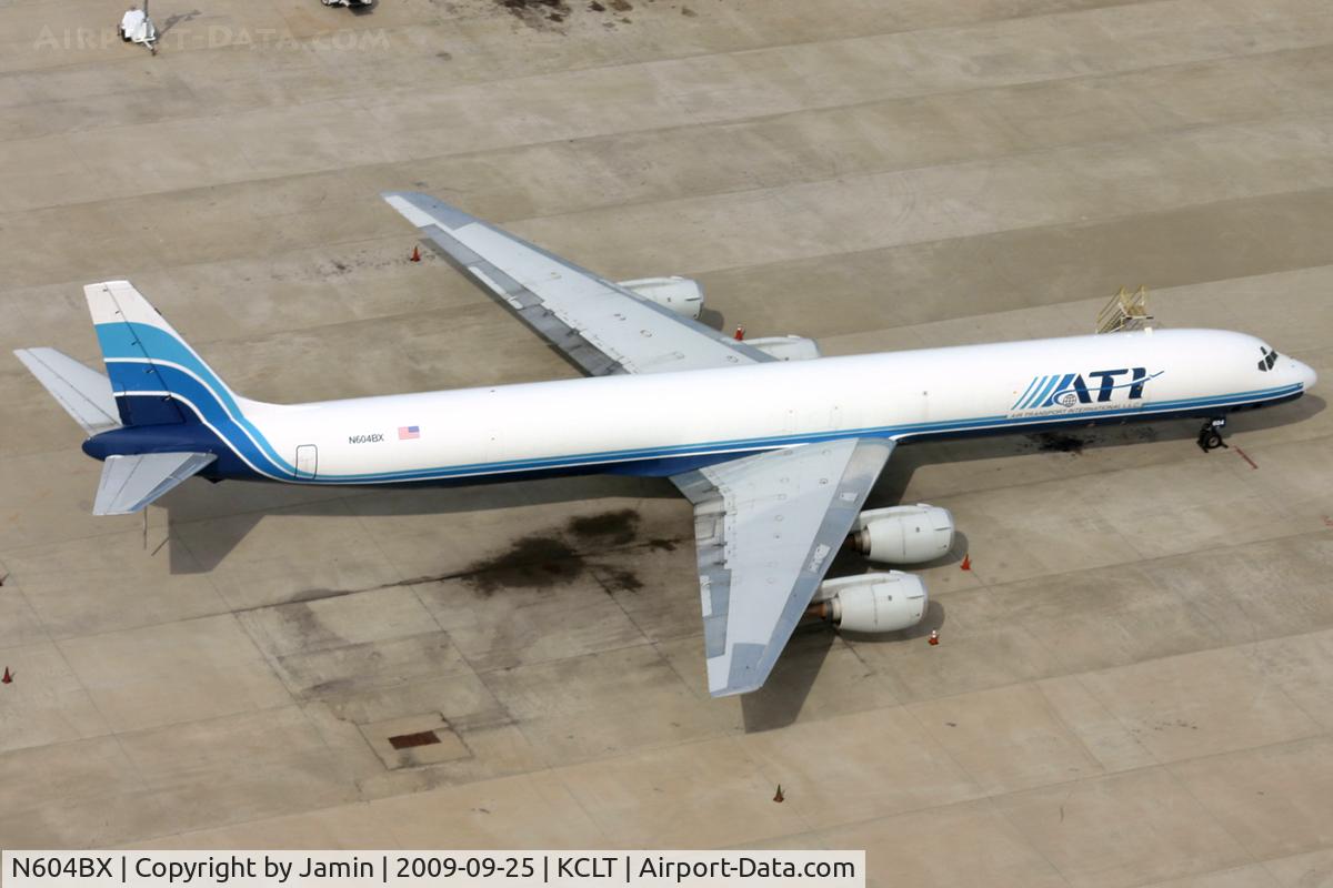 N604BX, 1969 Douglas DC-8-73F C/N 46046, Sitting on the Cargo ramp at Charlotte.