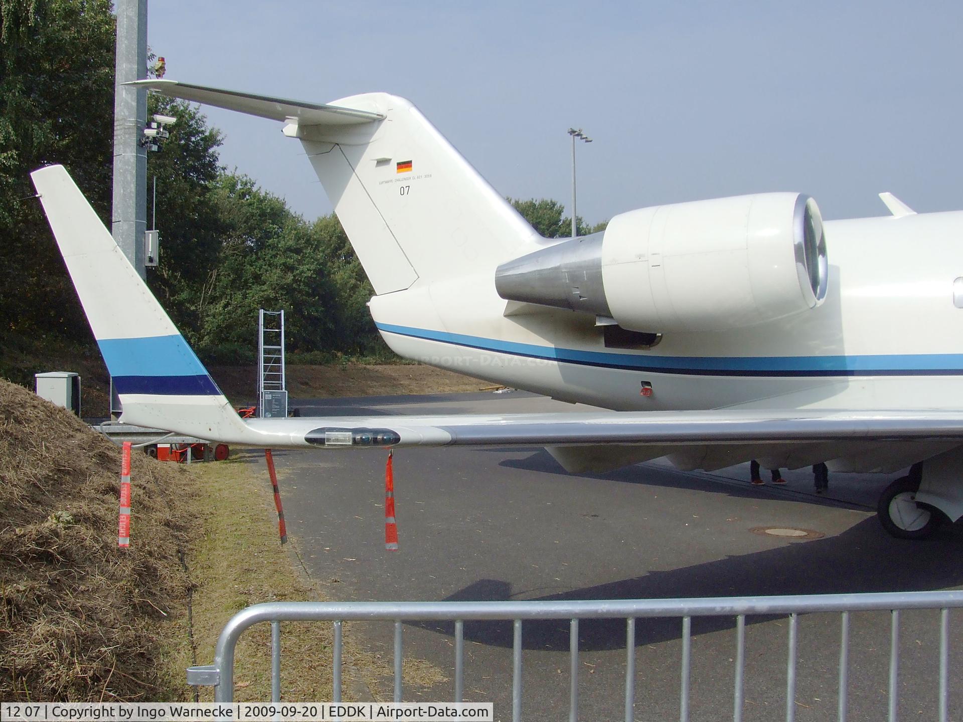 12 07, 1986 Canadair Challenger 601 (CL-600-2A12) C/N 3059, Canadair CL-600 Challenger 601 of the German Air Force (Luftwaffe) VIP-Flight (Flugbereitschaft) at the DLR 2009 air and space day on the side of Cologne airport
