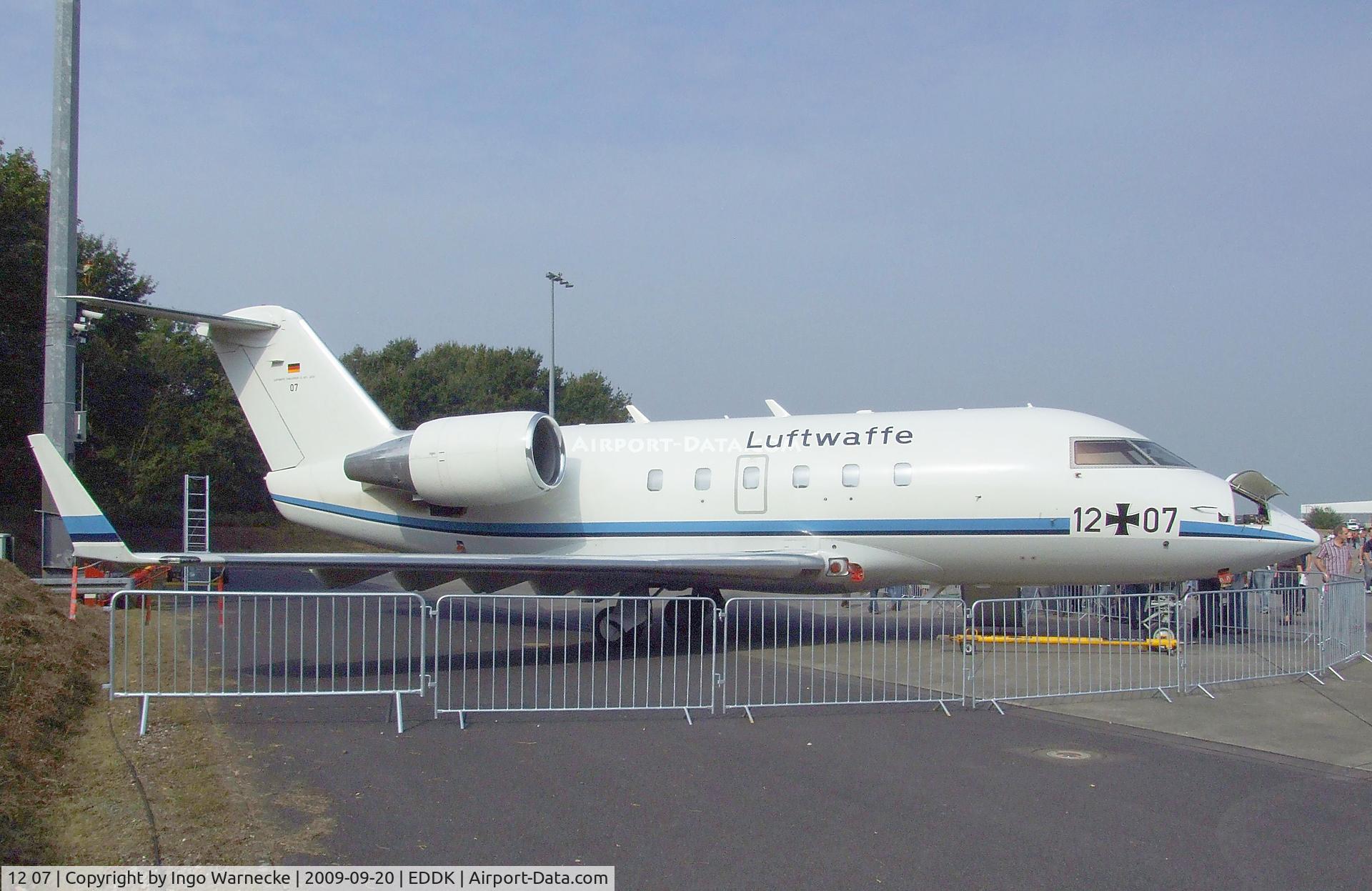 12 07, 1986 Canadair Challenger 601 (CL-600-2A12) C/N 3059, Canadair CL-600 Challenger 601 of the German Air Force (Luftwaffe) VIP-Flight (Flugbereitschaft) at the DLR 2009 air and space day on the side of Cologne airport